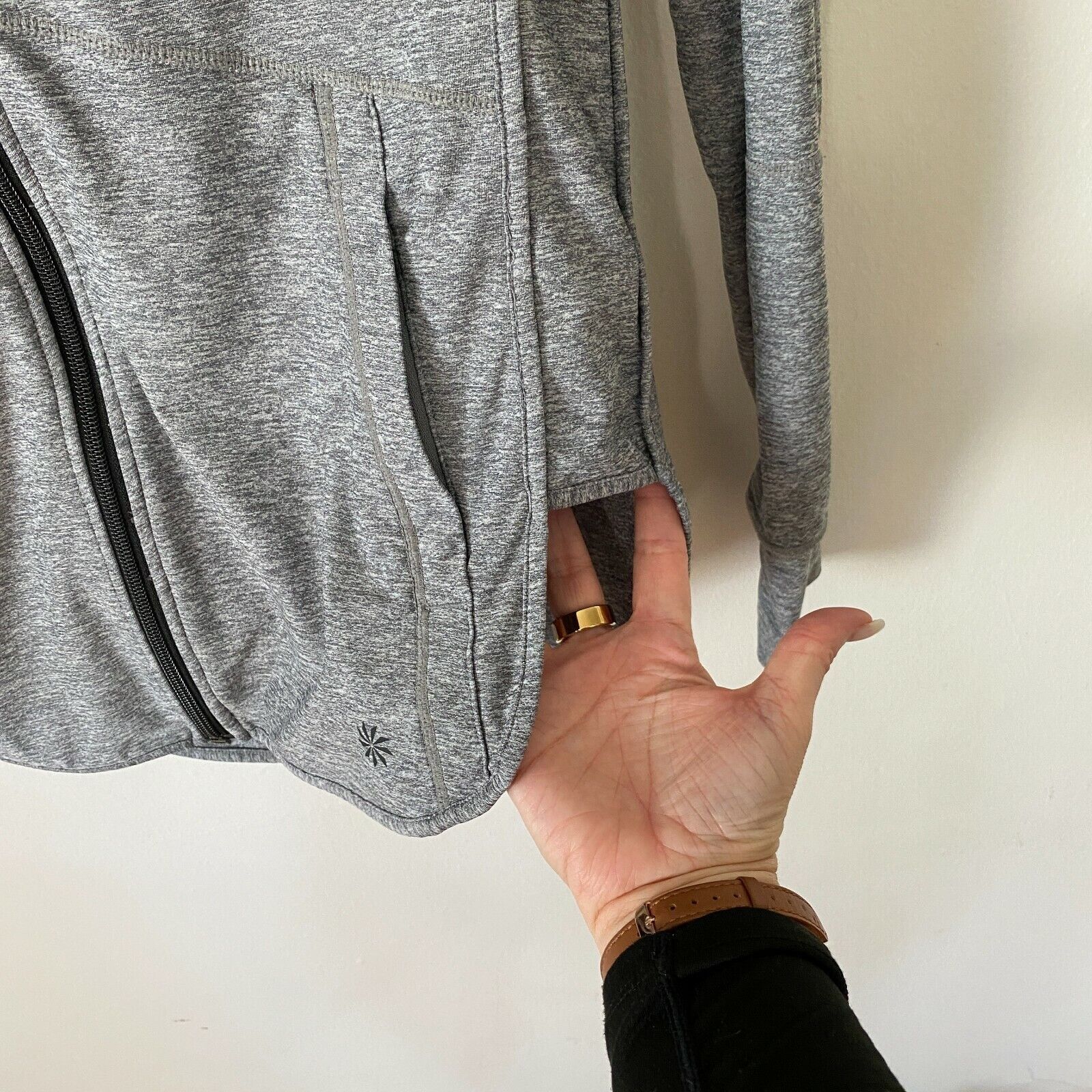 Athleta Athleta Med Gray Baja UPF 50+ Hooded Zip Jacket Pockets XXS Size XXS / US 00 / IT 34 - 10 Thumbnail