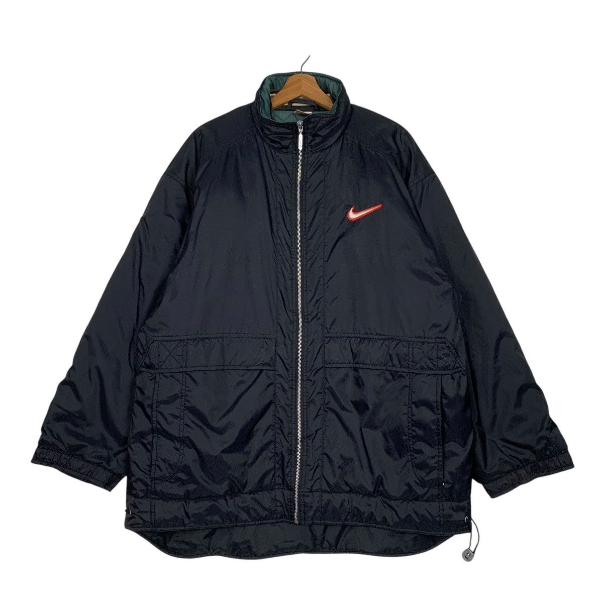 Nike Vintage Nike Swoosh Big Logo Quilted Jacket Size US M / EU 48-50 / 2 - 1 Thumbnail