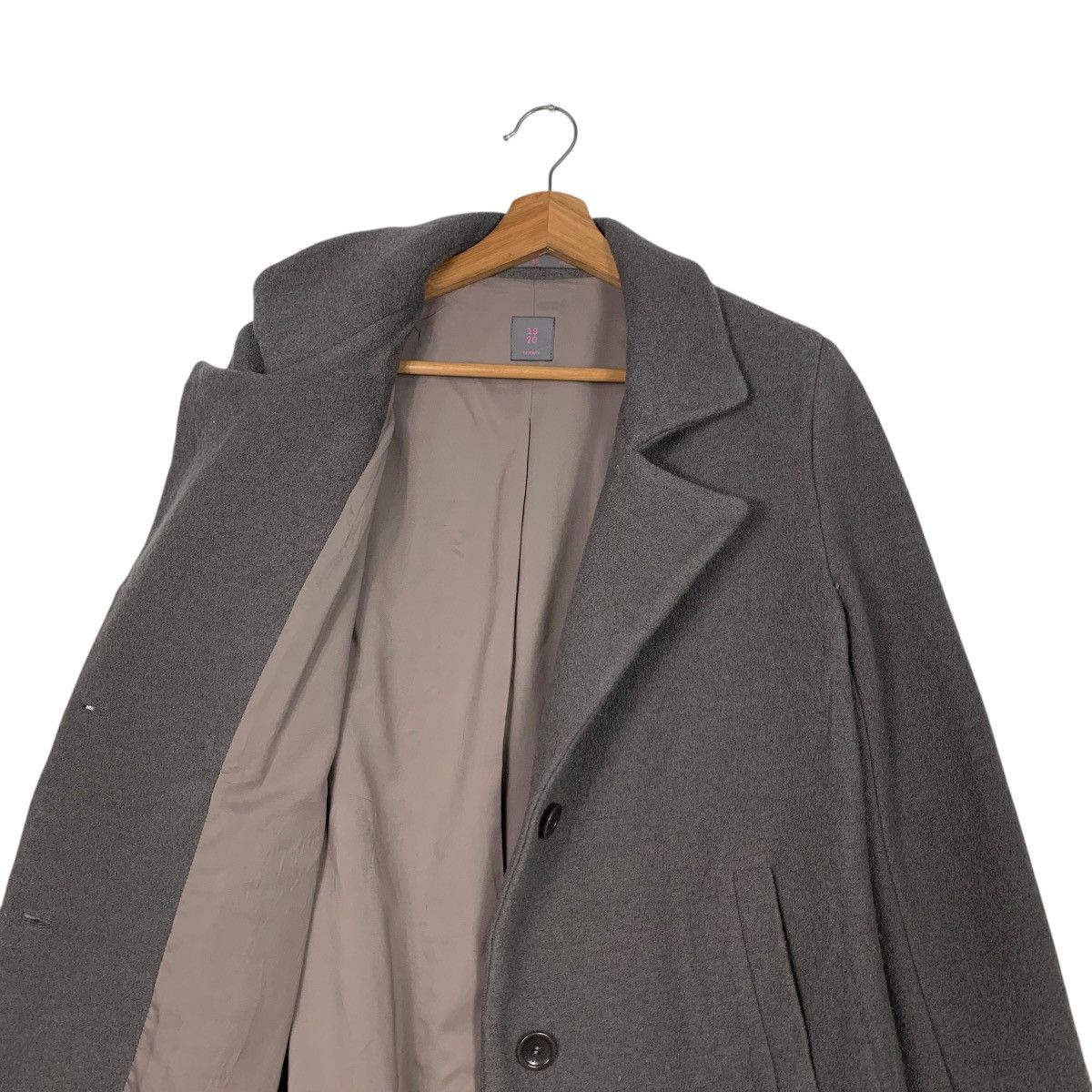 Japanese Brand 1970 SEVENTY Made in Bulgaria Wool Coat #1830-C79 Size M / US 6-8 / IT 42-44 - 10 Thumbnail