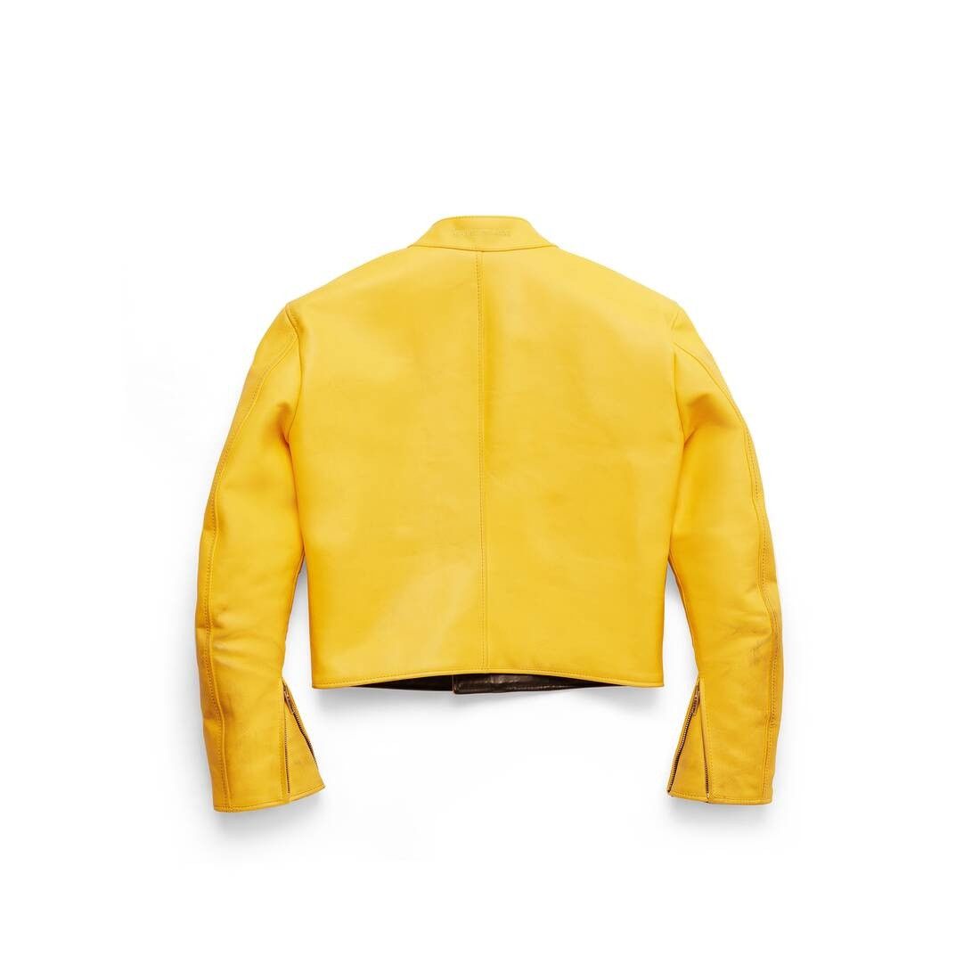 Balenciaga o1s1rm1125 Shrunk Racer Jacket in Yellow/Black Size M / US 6-8 / IT 42-44 - 3 Thumbnail