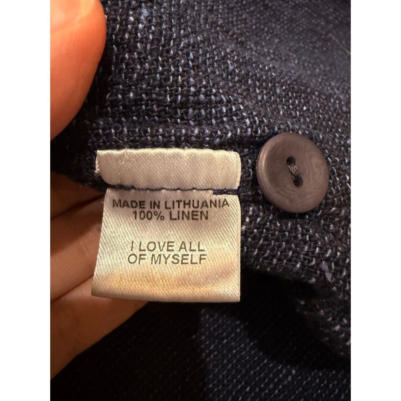 FLAX Flax NWOT navy blue button front heavy linen jacket boho lag Size M / US 6-8 / IT 42-44 - 5 Thumbnail