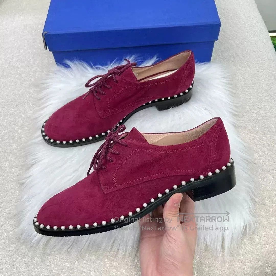Stuart Weitzman Stuart Weitzman Suede Pearl Loafers. Size US 8 / IT 38 - 2 Thumbnail