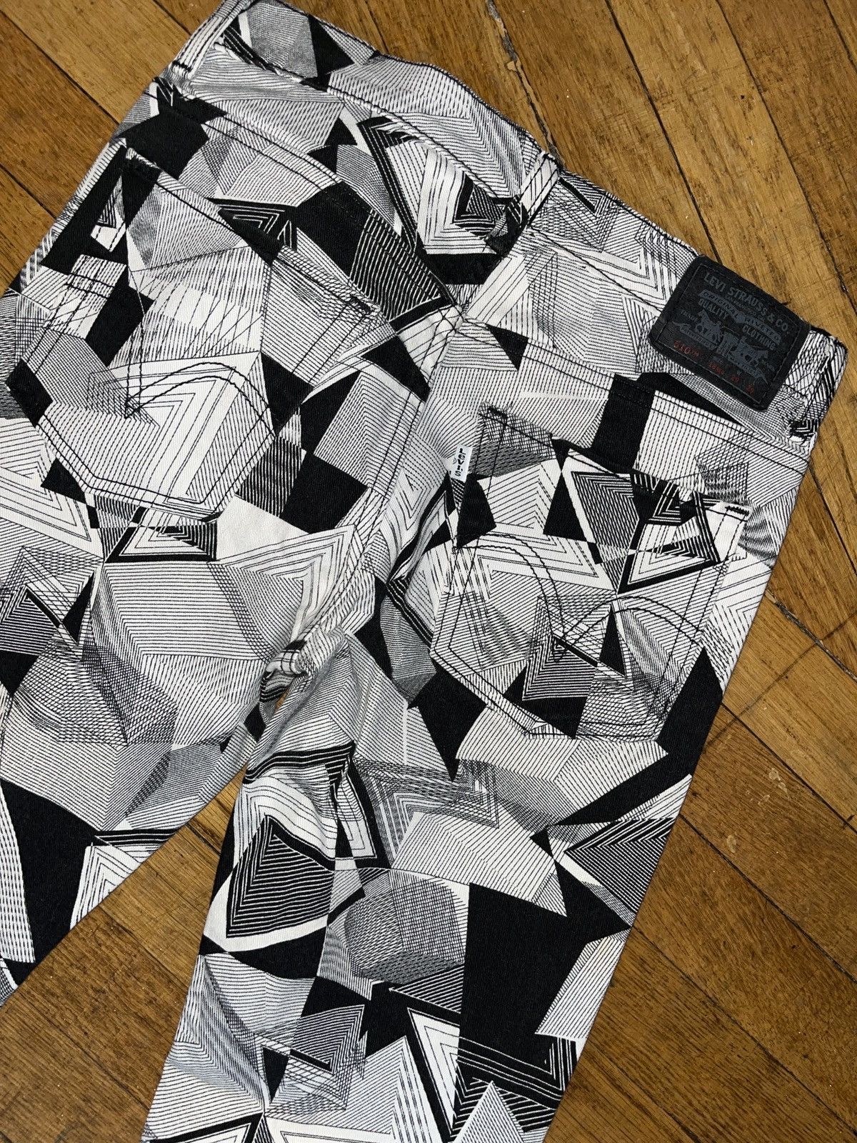 Levi's Vintage Clothing VINATGE Y2K Levi’s 510 geometric jeans Size US 29 - 5 Thumbnail
