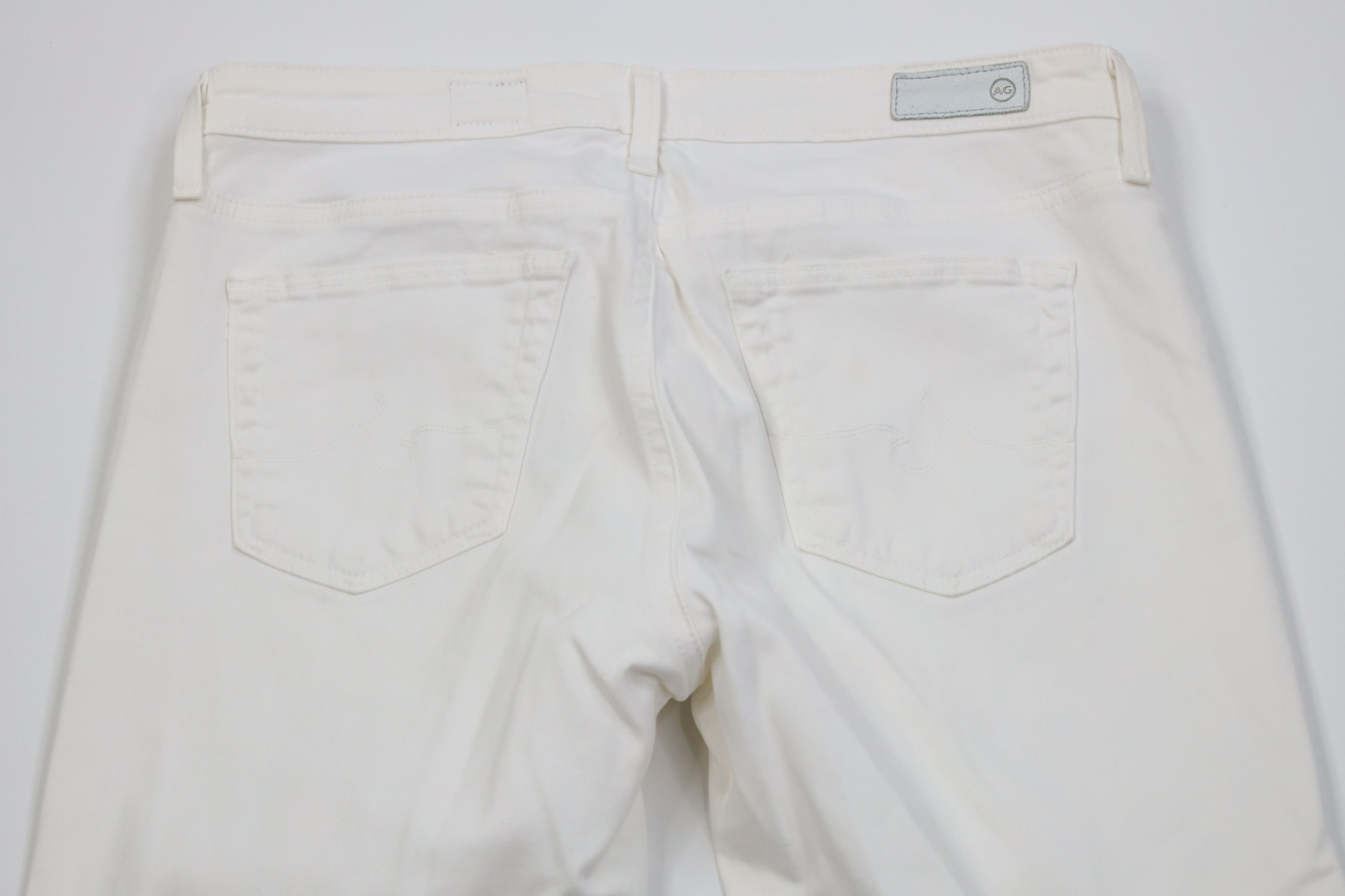 AG Adriano Goldschmied Adriano Goldschmied The Stilt Cigarette Leg Pants White Size 28" / US 6 / IT 42 - 13 Thumbnail