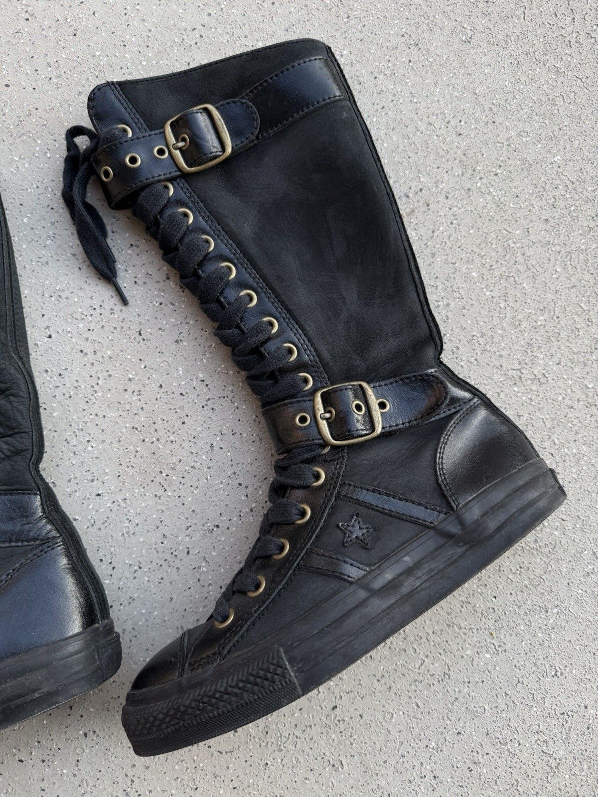 Converse Vintage Converse High Boxing Shoes Leather y2k Midcalf Size US 8 / IT 38 - 12 Thumbnail