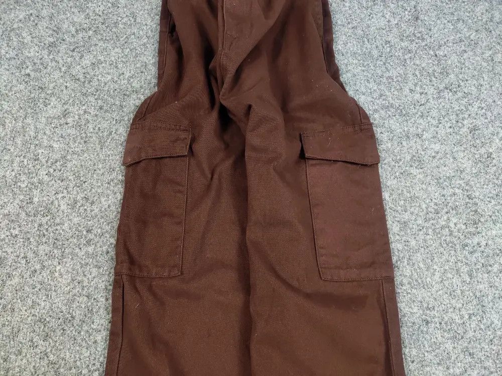 Japanese Brand Vintage 90's Japanese Brown Beggy Cargo Pants Y2K Hype Style Size US 30 / EU 46 - 3 Thumbnail
