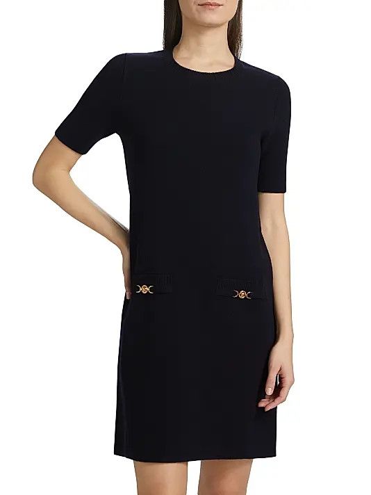 Versace o1y0226 Mini Dress in Black Size S / US 4 / IT 40 - 2 Thumbnail