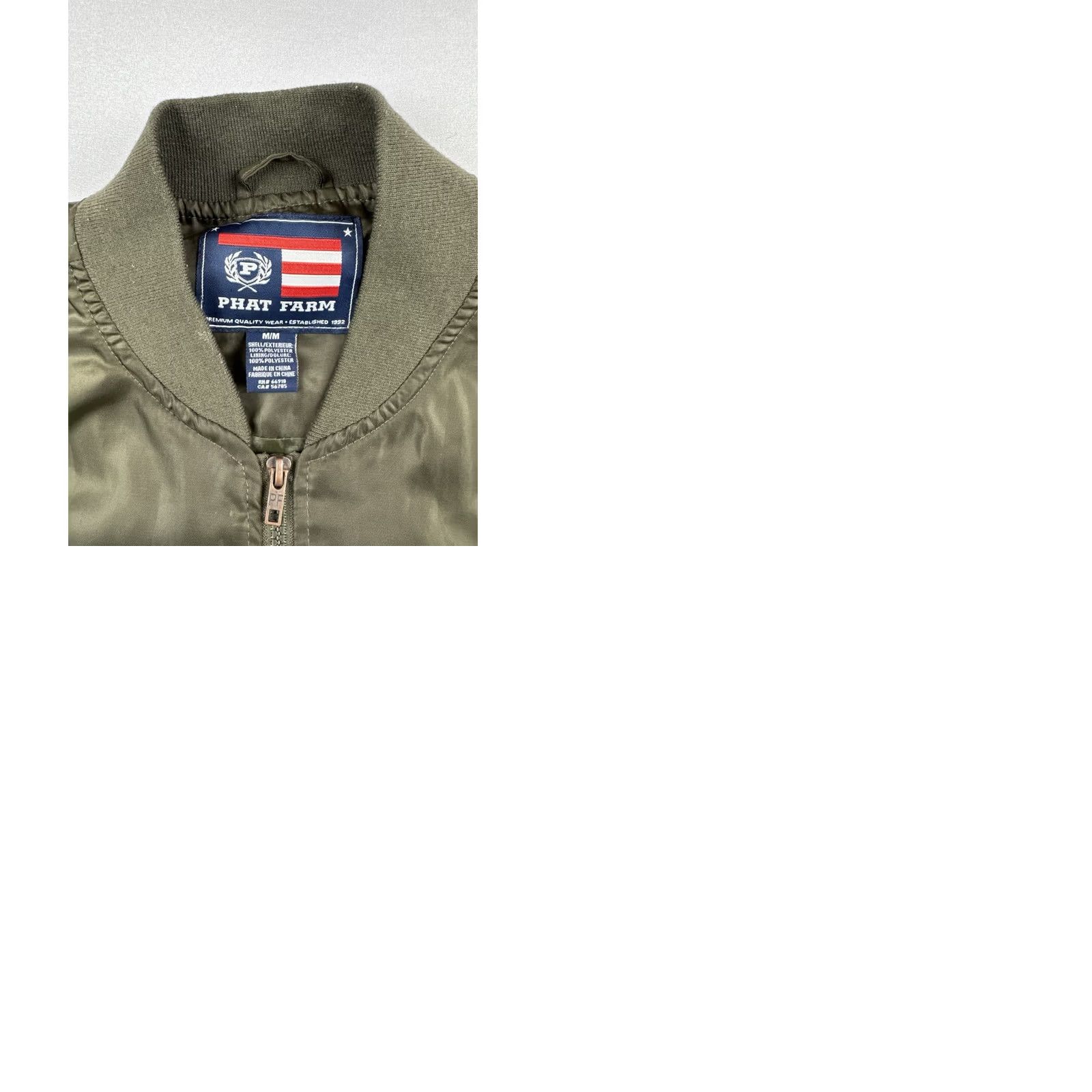 Phat Farm VINTAGE Y2K Phat Farm MA1 Bomber Jacket Olive Green Flight Jacket M Mens Size US M / EU 48-50 / 2 - 9 Thumbnail