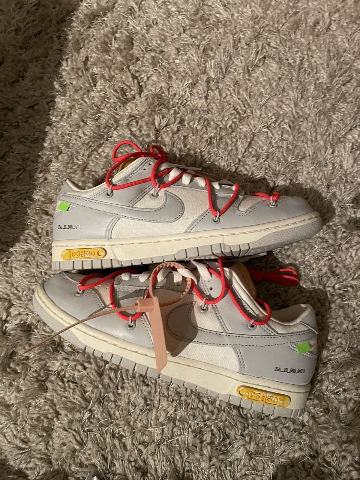 Nike × Off-White Off White x Nike Dunk Low Lot 6 Size US 9.5 / EU 42-43 - 2 Thumbnail