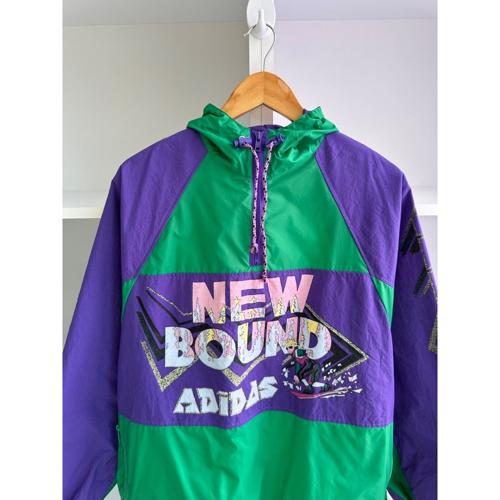 Adidas VTG Adidas Ventex Made in Yugoslavia Rare Nylon Anorak Jacke Size US M / EU 48-50 / 2 - 4 Thumbnail