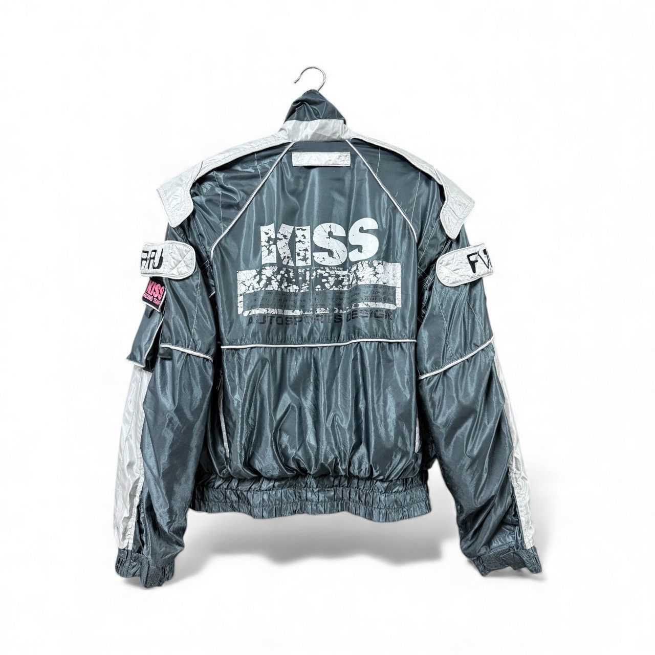 YELLOW CORN Vtg🔥Hard To Find This Color Kiss Racing Team Rider Jacket Size US L / EU 52-54 / 3 - 5 Thumbnail