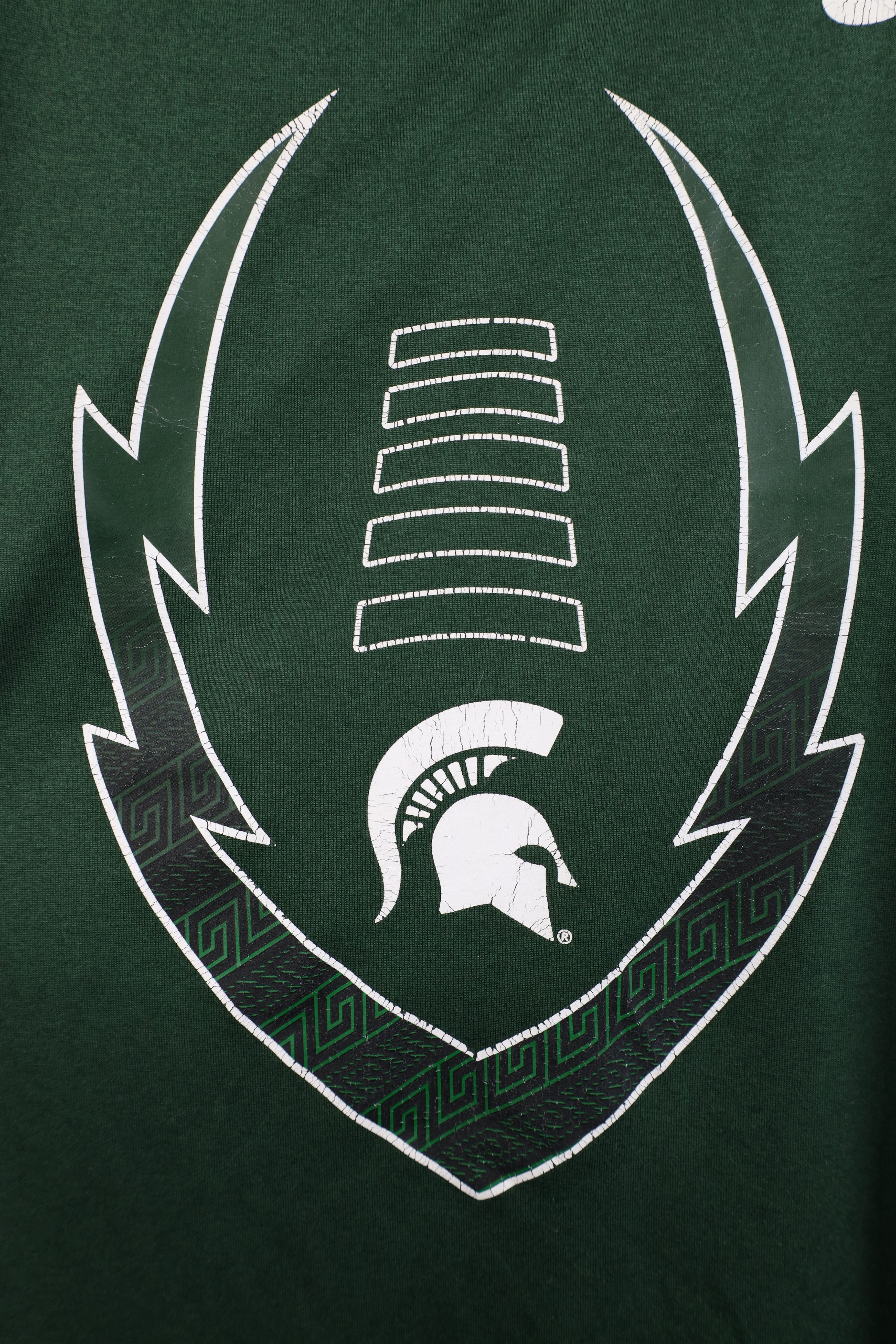 Nike Nike Michigan State University Football T-Shirt Dri Fit Size US XL / EU 56 / 4 - 5 Thumbnail