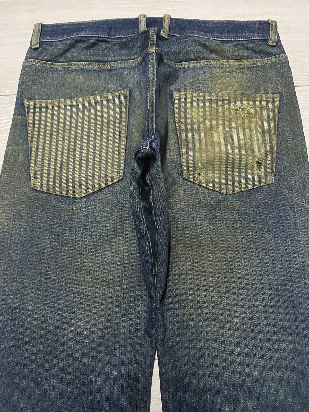 Martine Rose × Tommy Jeans Vintage Tommy Japan Mud Wash Distressed Loose Jeans Size US 32 / EU 48 - 4 Thumbnail