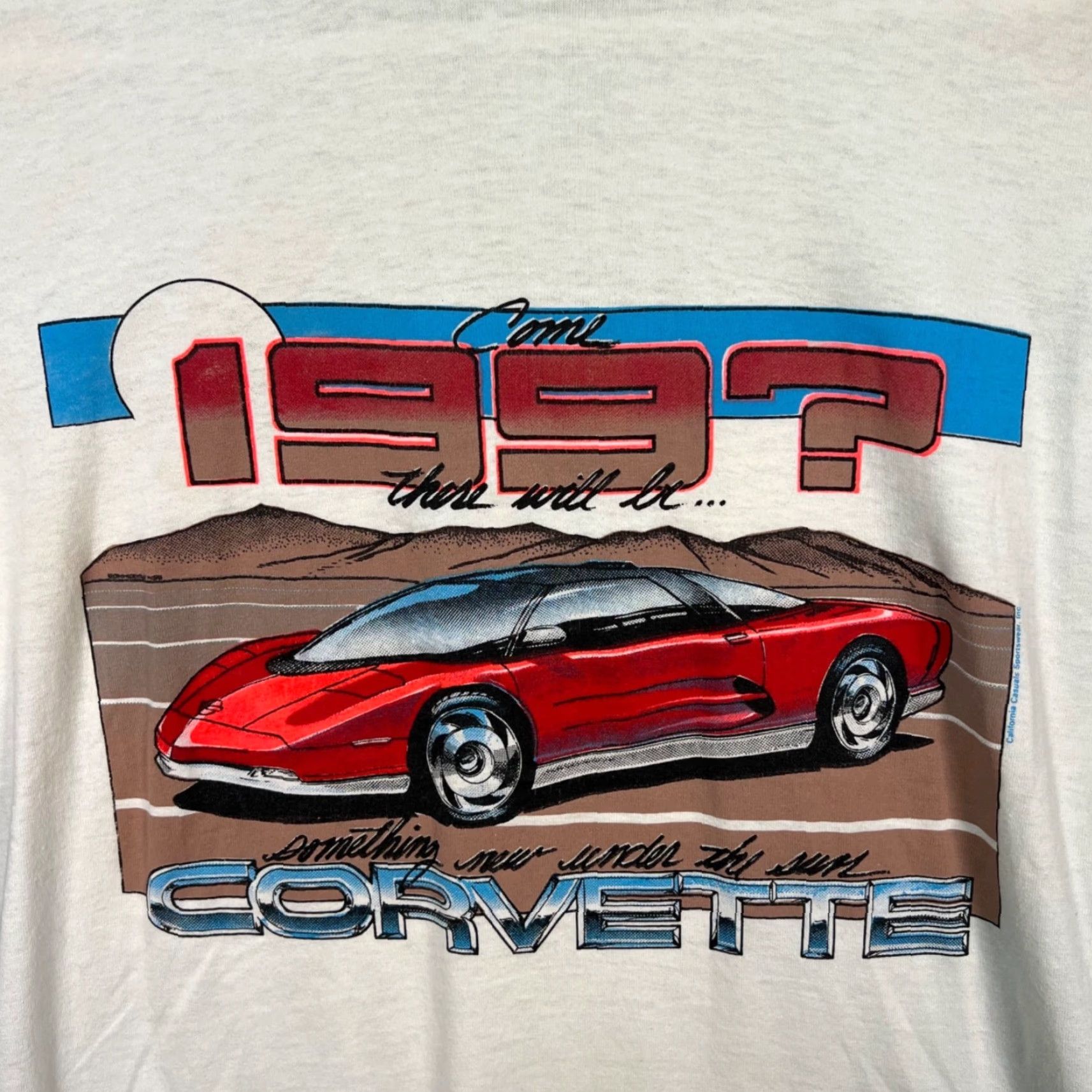 Vintage VINTAGE Chevrolet Corvette Concept Car T-Shirt White M Mens Short Sleeve Crew Neck 80s - Size US M / EU 48-50 / 2 - 5 Thumbnail