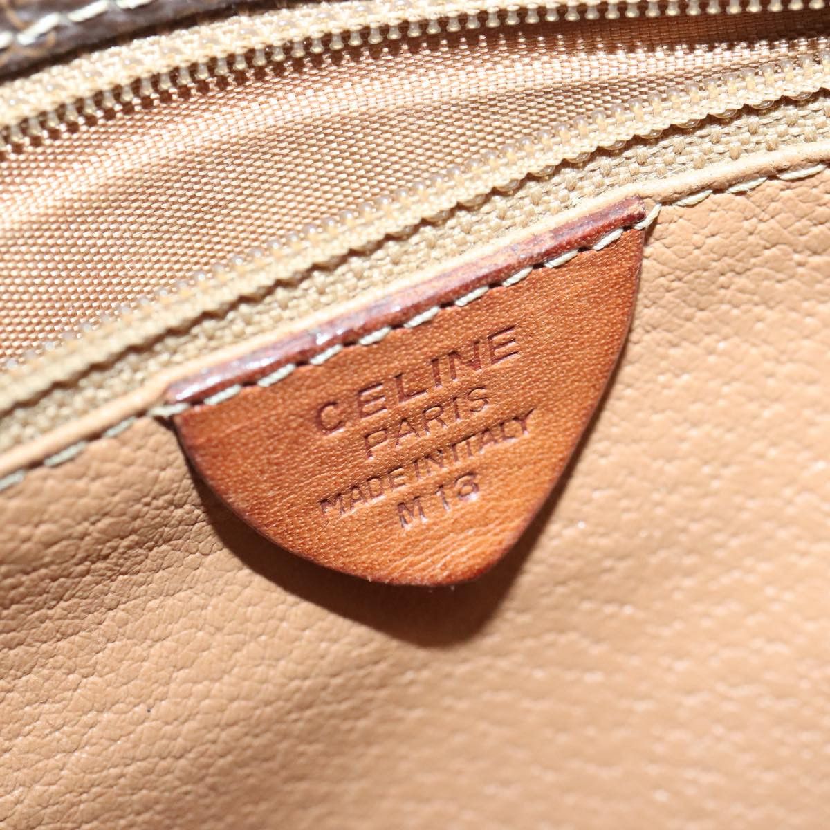 Celine CELINE Macadam Canvas Shoulder Bag Pvc Leather Brown Gold Size ONE SIZE - 12 Thumbnail