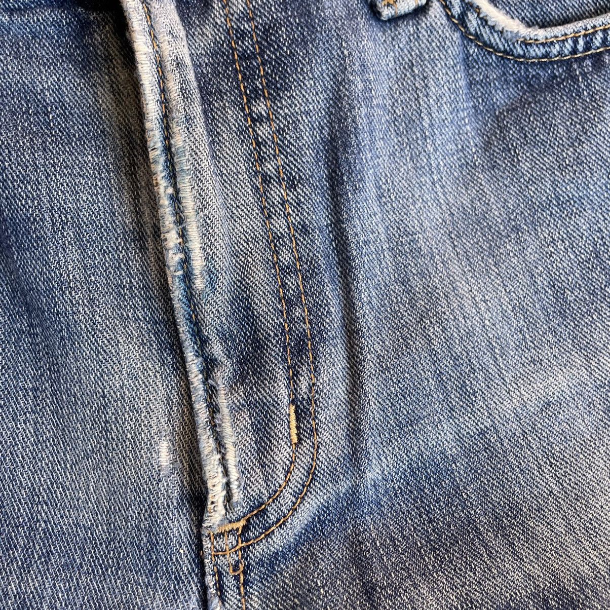 Edwin 🔥Vintage Edwin 403 Stoned Washed Ripped Distress Denim Jeans Size US 33 - 10 Thumbnail