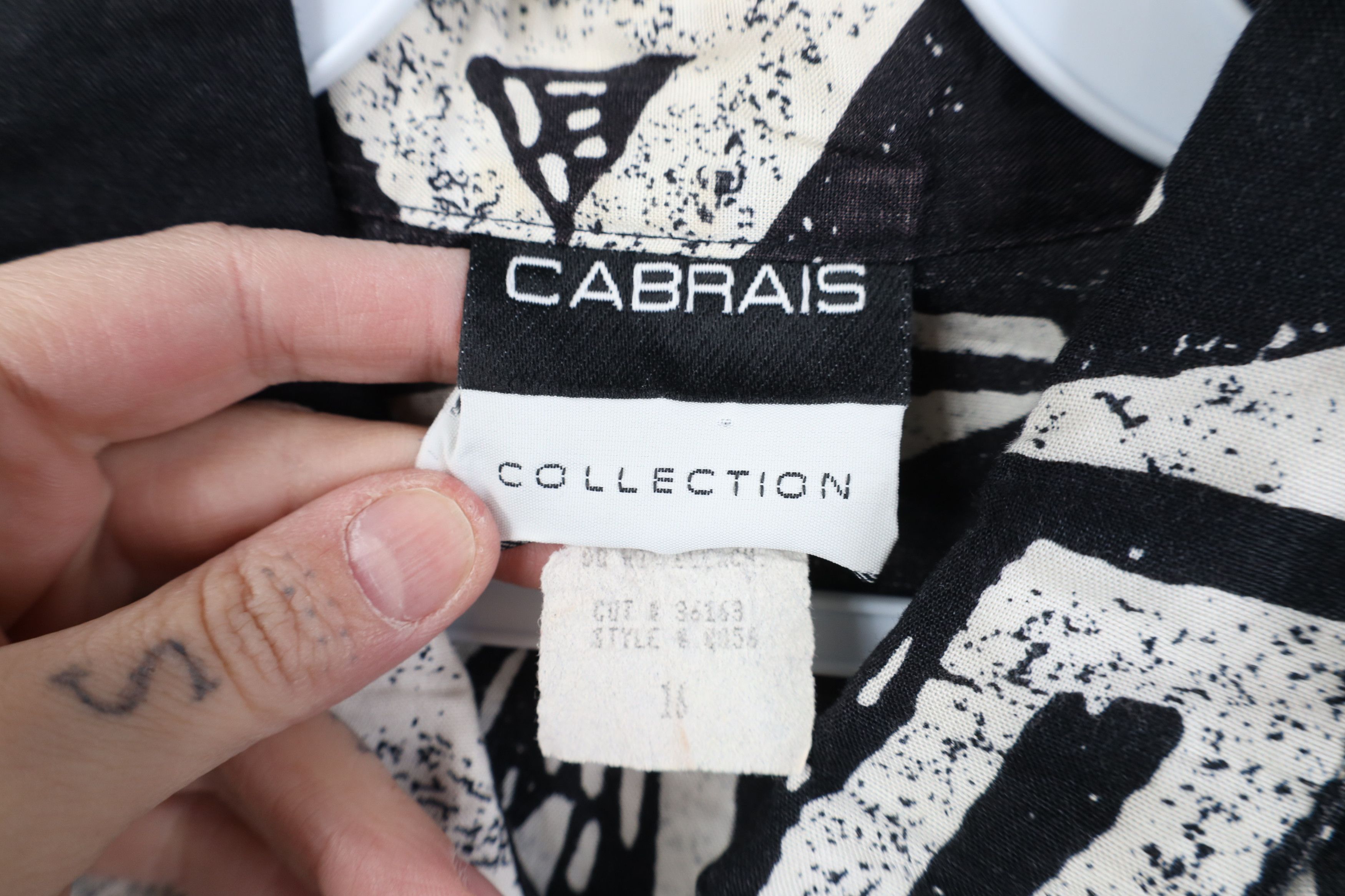 Vintage Vintage 90s Streetwear Gabardine Abstract Art Button Shirt Size L / US 10 / IT 46 - 7 Thumbnail
