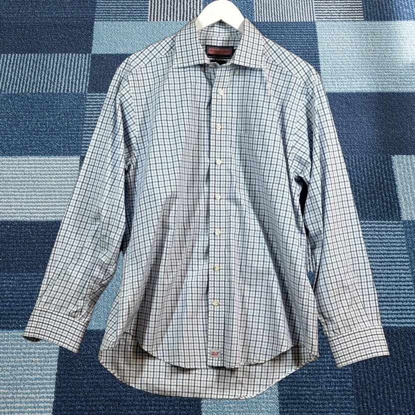 Vineyard Vines Vineyard Vines Murray Shirt Button-Down Mens M Blue Check Long Sleeve Shirt Size US M / EU 48-50 / 2 - 1 Thumbnail