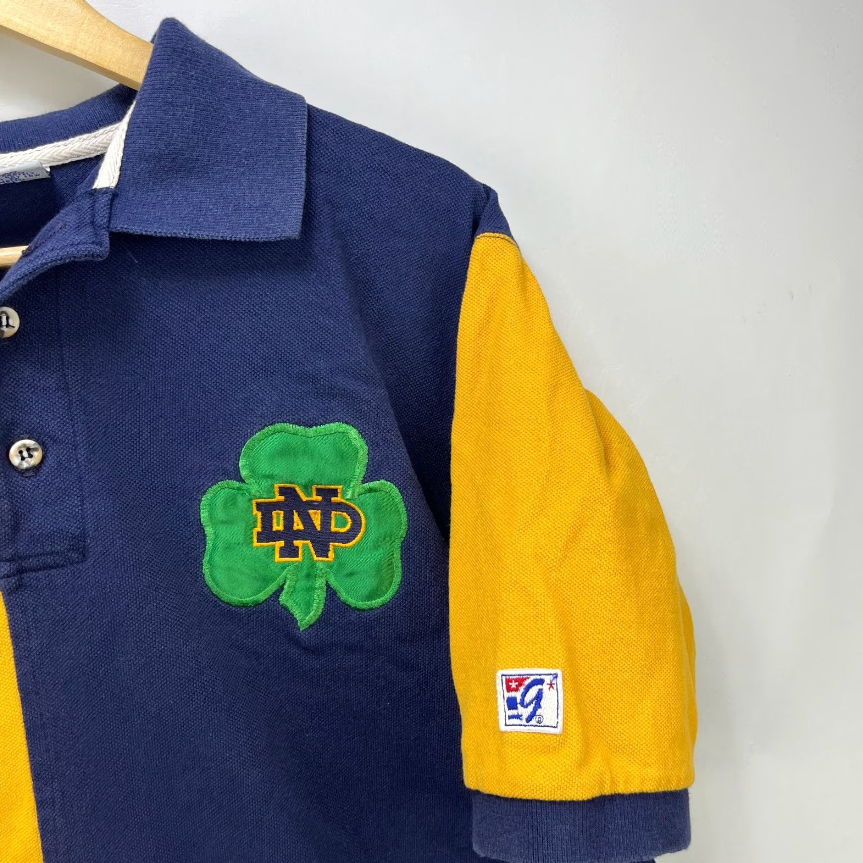 Vintage VINTAGE The Game Notre Dame Fighting Irish University Polo Shirt L Blue Mens Polo 90s Size US L / EU 52-54 / 3 - 2 Thumbnail