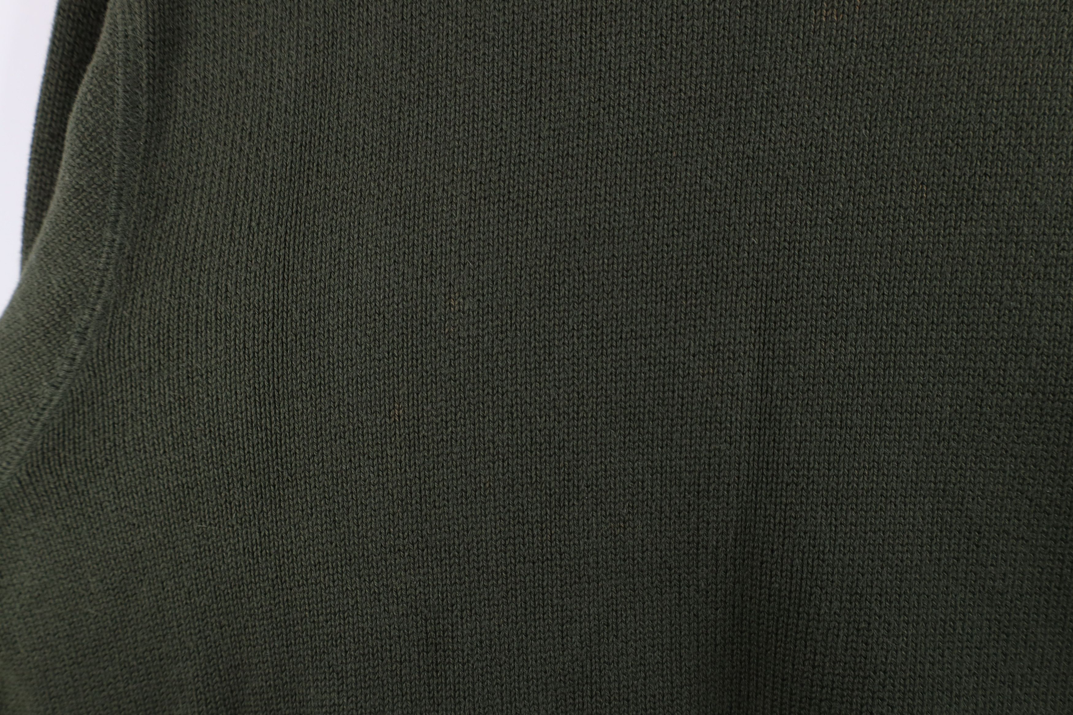 Eddie Bauer × Vintage Vintage Eddie Bauer Blank Cotton Knit Henley Sweater Green Size US L / EU 52-54 / 3 - 11 Thumbnail