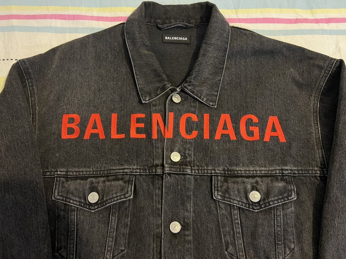 Balenciaga Balenciaga Chest Red Embroidered Logo Jacket Size US XL / EU 56 / 4 - 4 Thumbnail