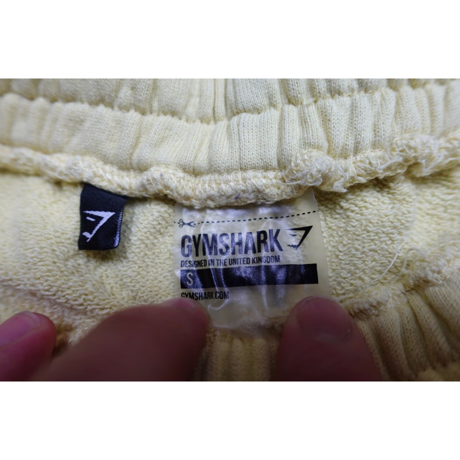 Gymshark Gymshark Shorts Womens Small Yellow Terry Drawstring Athletic Lounge Fitness Size 28" / US 6 / IT 42 - 3 Thumbnail