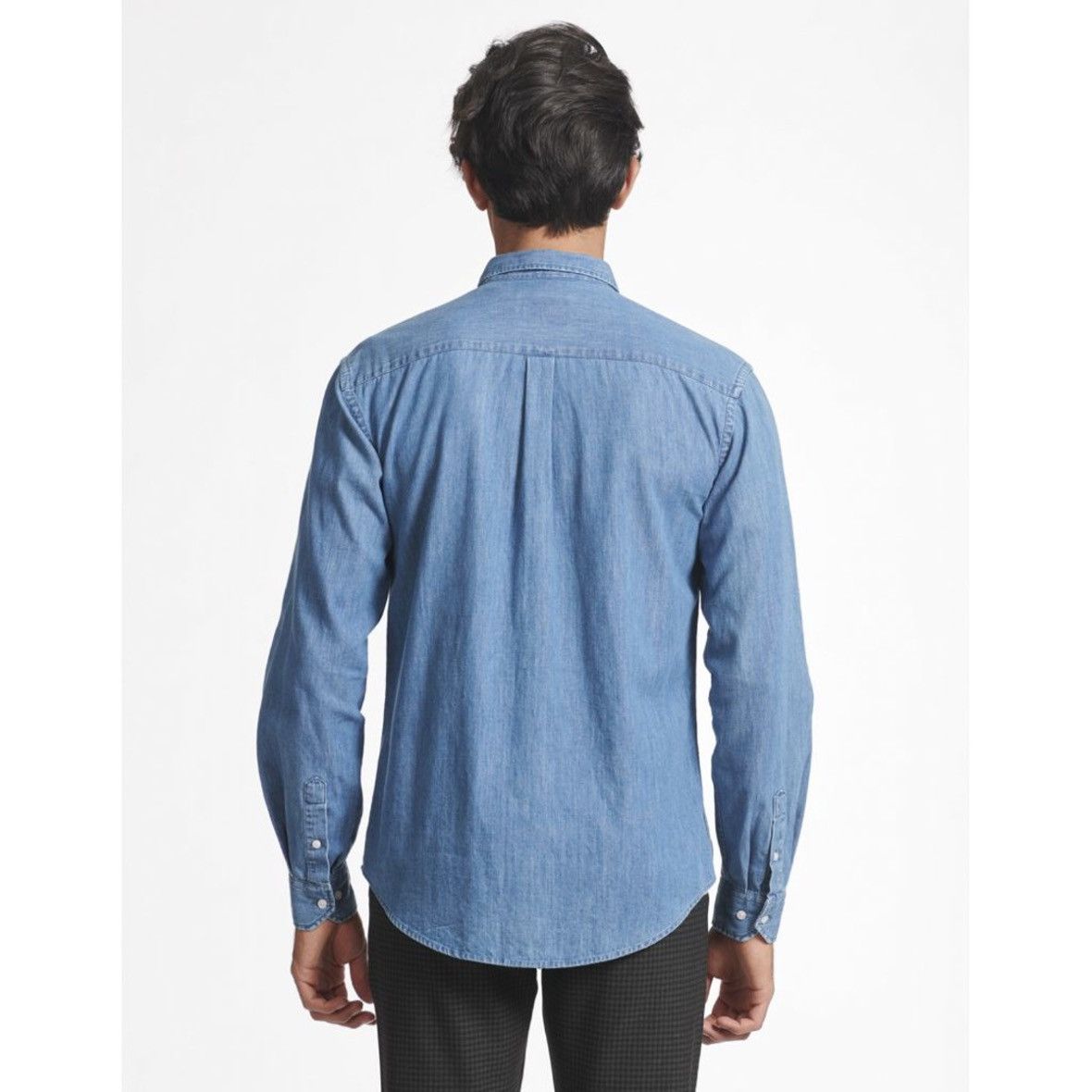 Les Deux Vagrant Chambray Regular Fit Button Down Long Sleeve Shirt Size US M / EU 48-50 / 2 - 7 Thumbnail