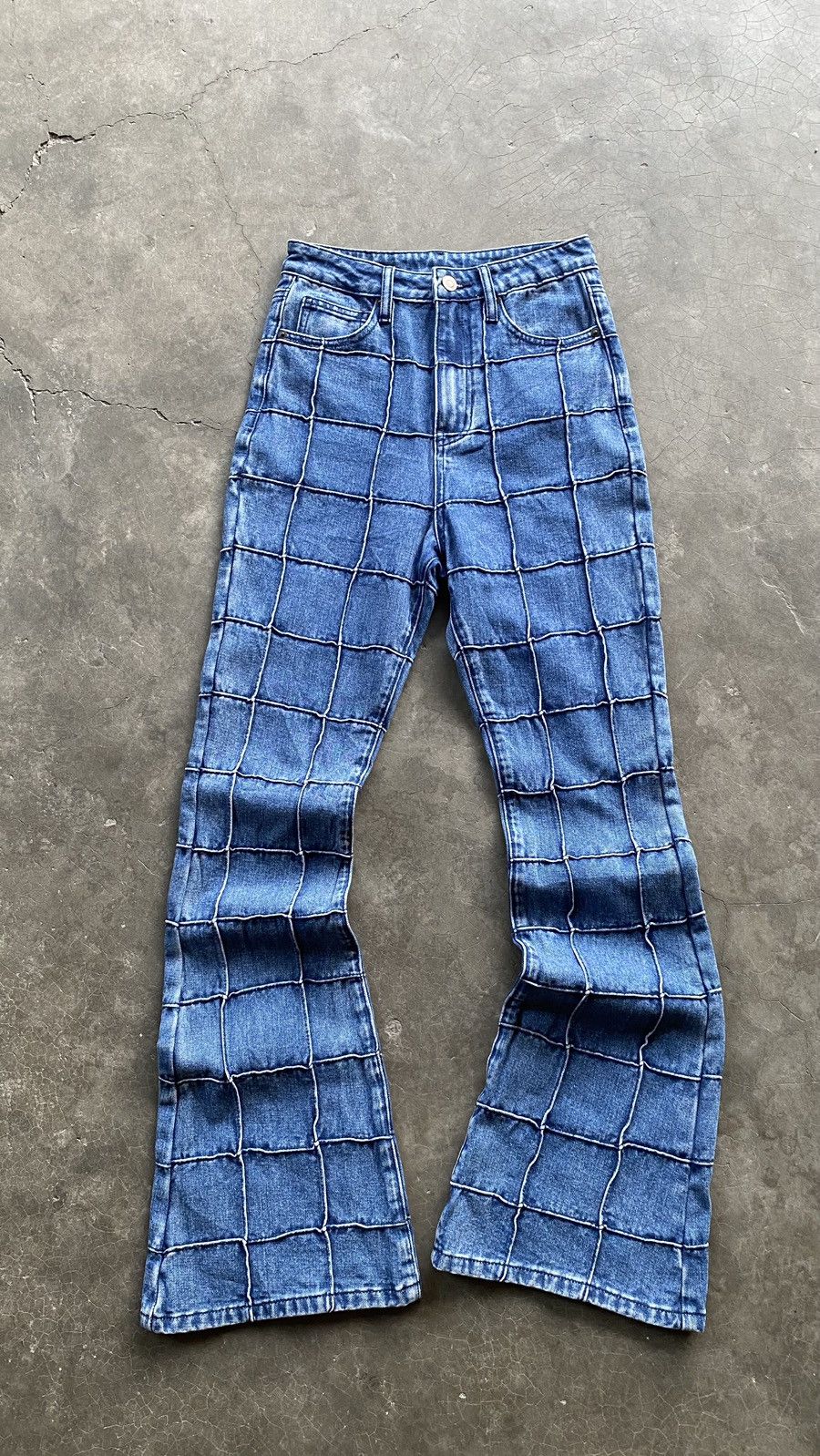 If Six Was Nine Patchwork Flared Denim Pant Hysteric Style Size 26" / US 2 / IT 38 - 1 Thumbnail