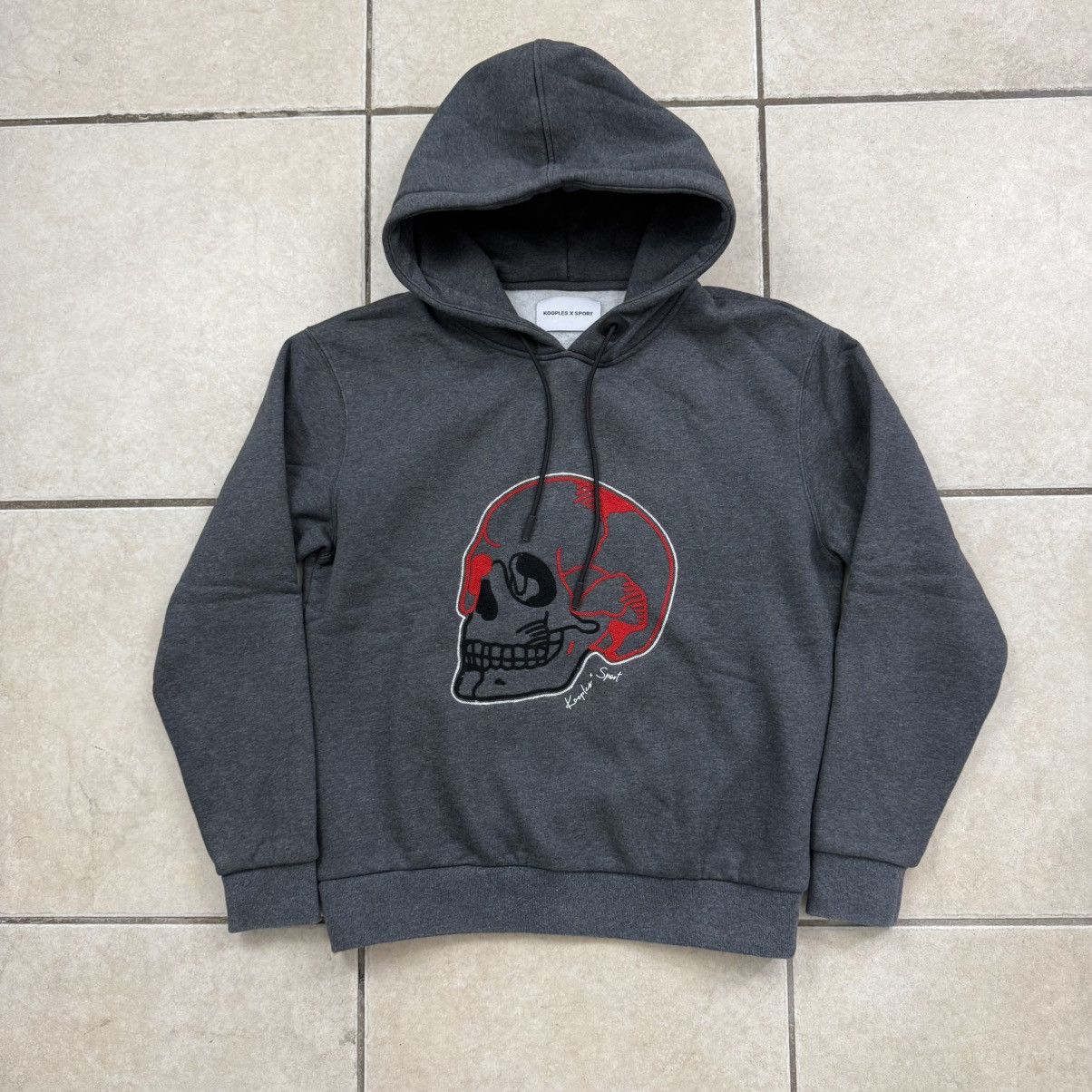 The Kooples Kooples Paris Gray Skull Hoodie Sweater Size M Size US M / EU 48-50 / 2 - 1 Thumbnail