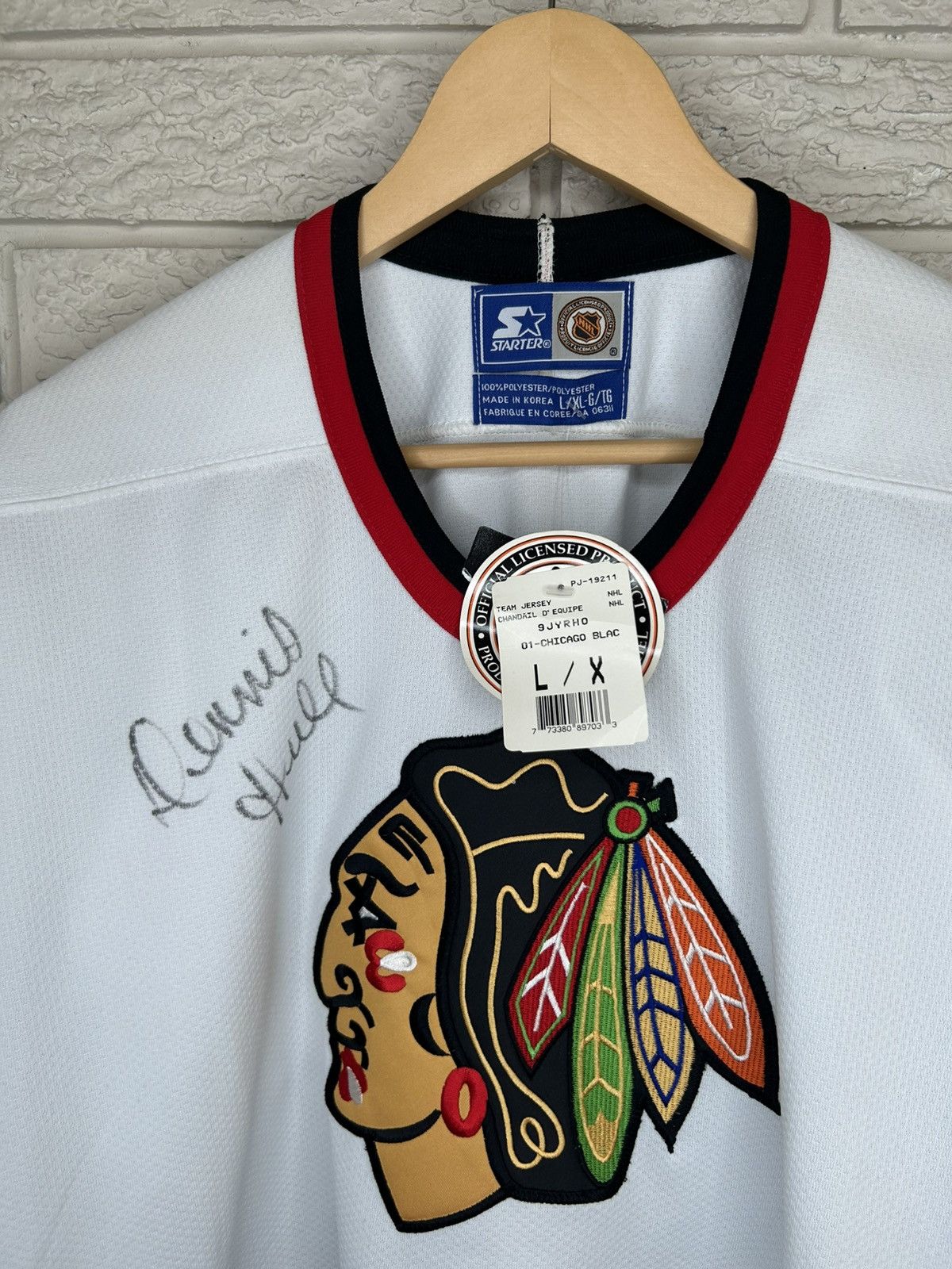 Starter Vintage Starter Chicago Blackhawks Dennis Hull Signed Jersey Size US XS / EU 42 / 0 - 10 Thumbnail