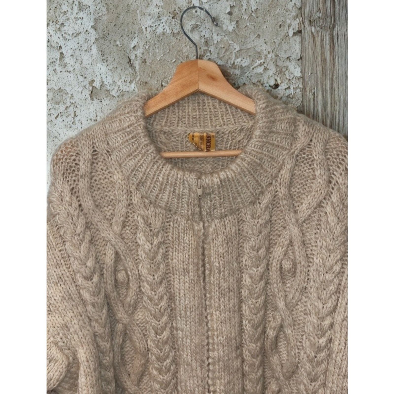 Other Anncraft Donegal Irish Wool Fisherman Sweater L Full Zip Size US L / EU 52-54 / 3 - 5 Thumbnail