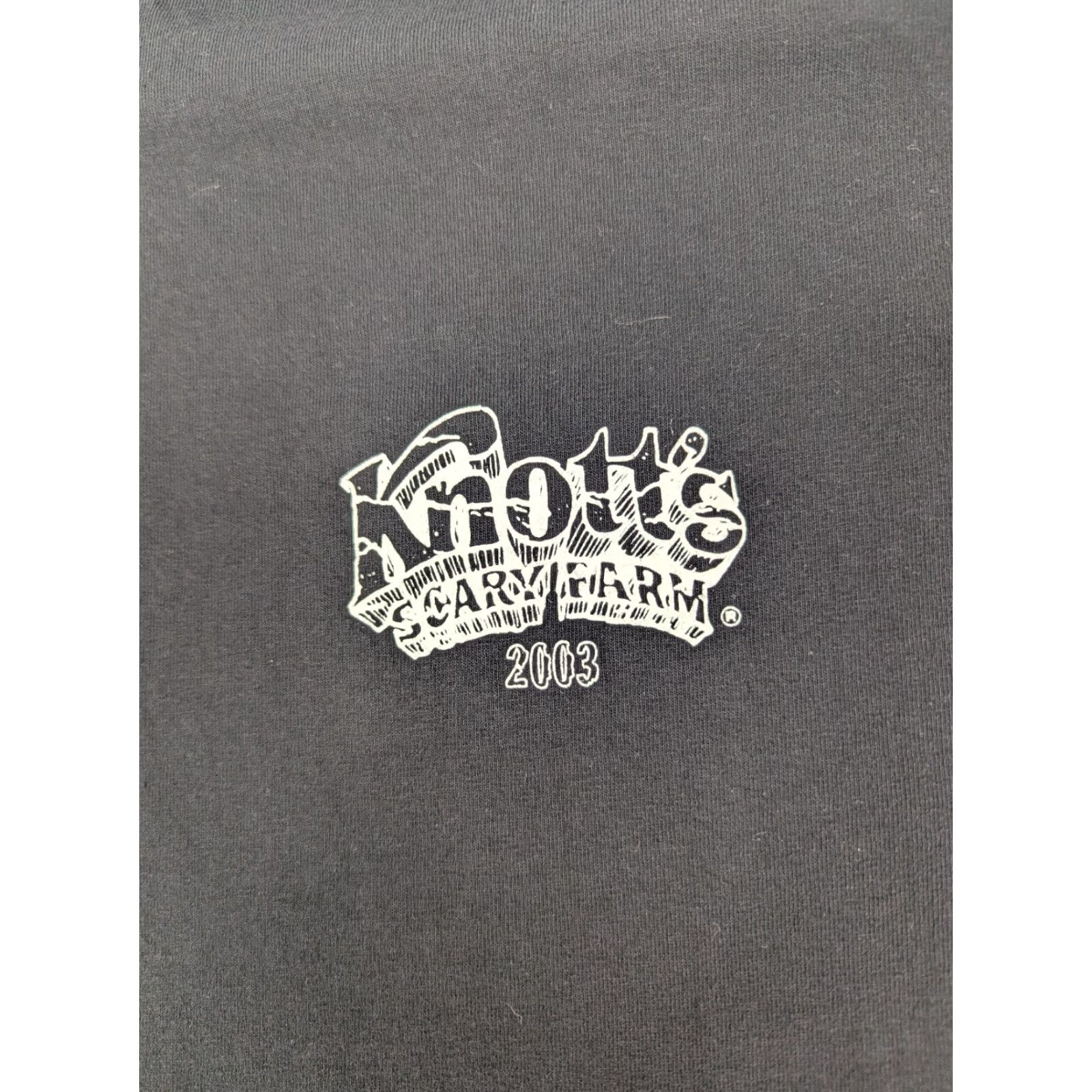 Vintage VINTAGE Knotts Scary Farm 2003 Halloween Haunt T-Shirt Black XL Mens Horror Double-Sided Size US XL / EU 56 / 4 - 4 Thumbnail