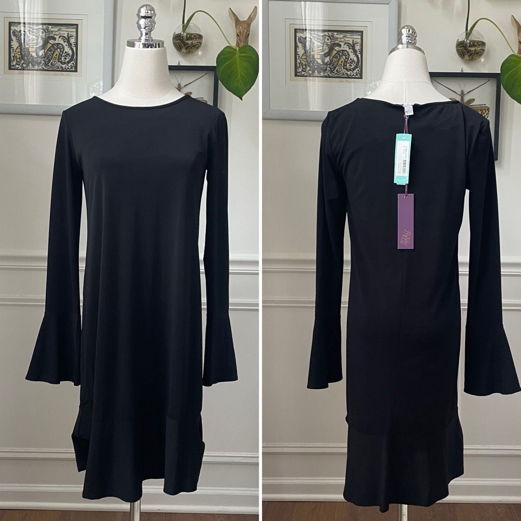 Other NWT Truly Poppy Stitch Fix Black Trumpet Sleeve Dress S Size S / US 4 / IT 40 - 1 Thumbnail