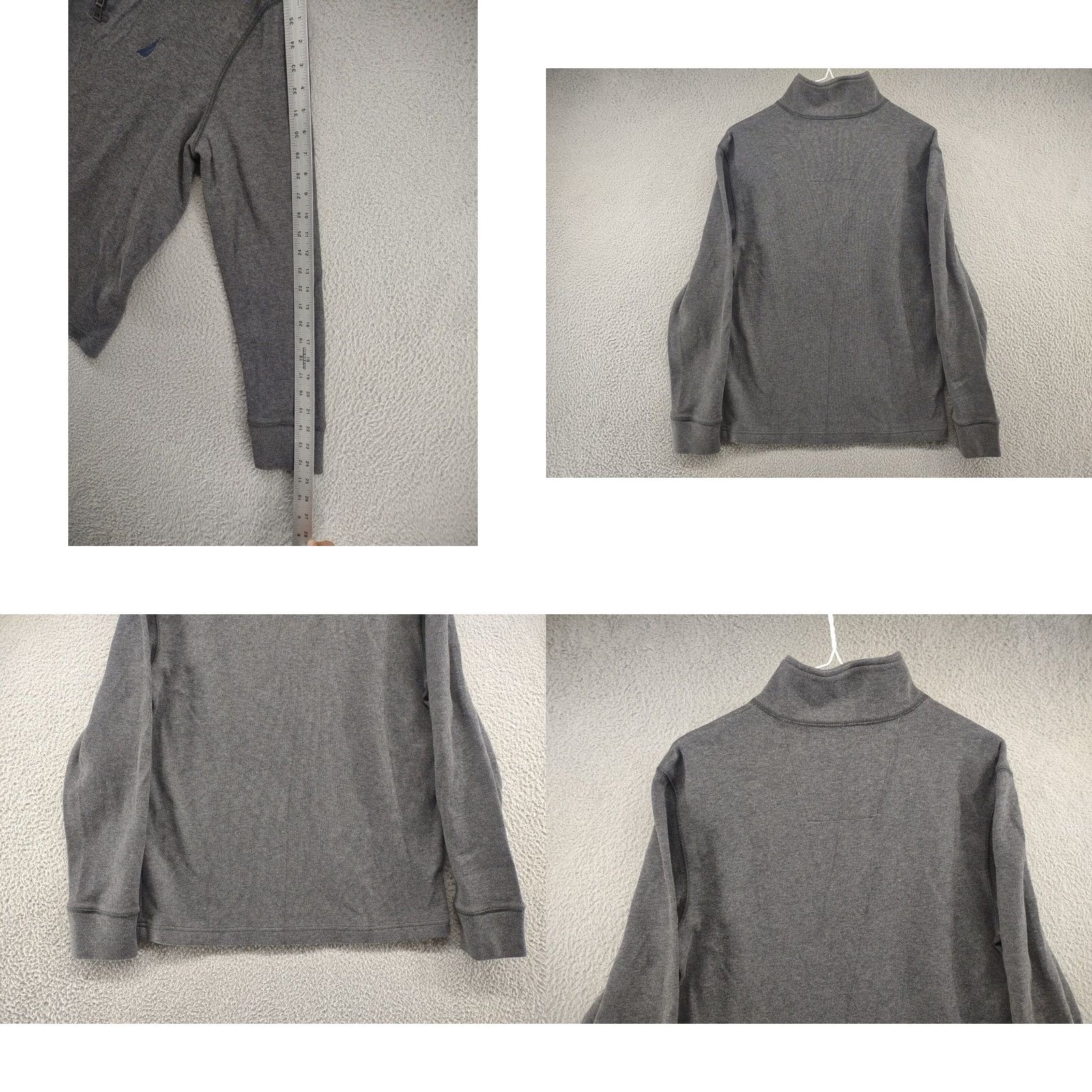 Nautica Nautica Mens Gray 1/4 Zip Pullover Sweater M Size Clothing Casual Outdoors Size US M / EU 48-50 / 2 - 8 Thumbnail