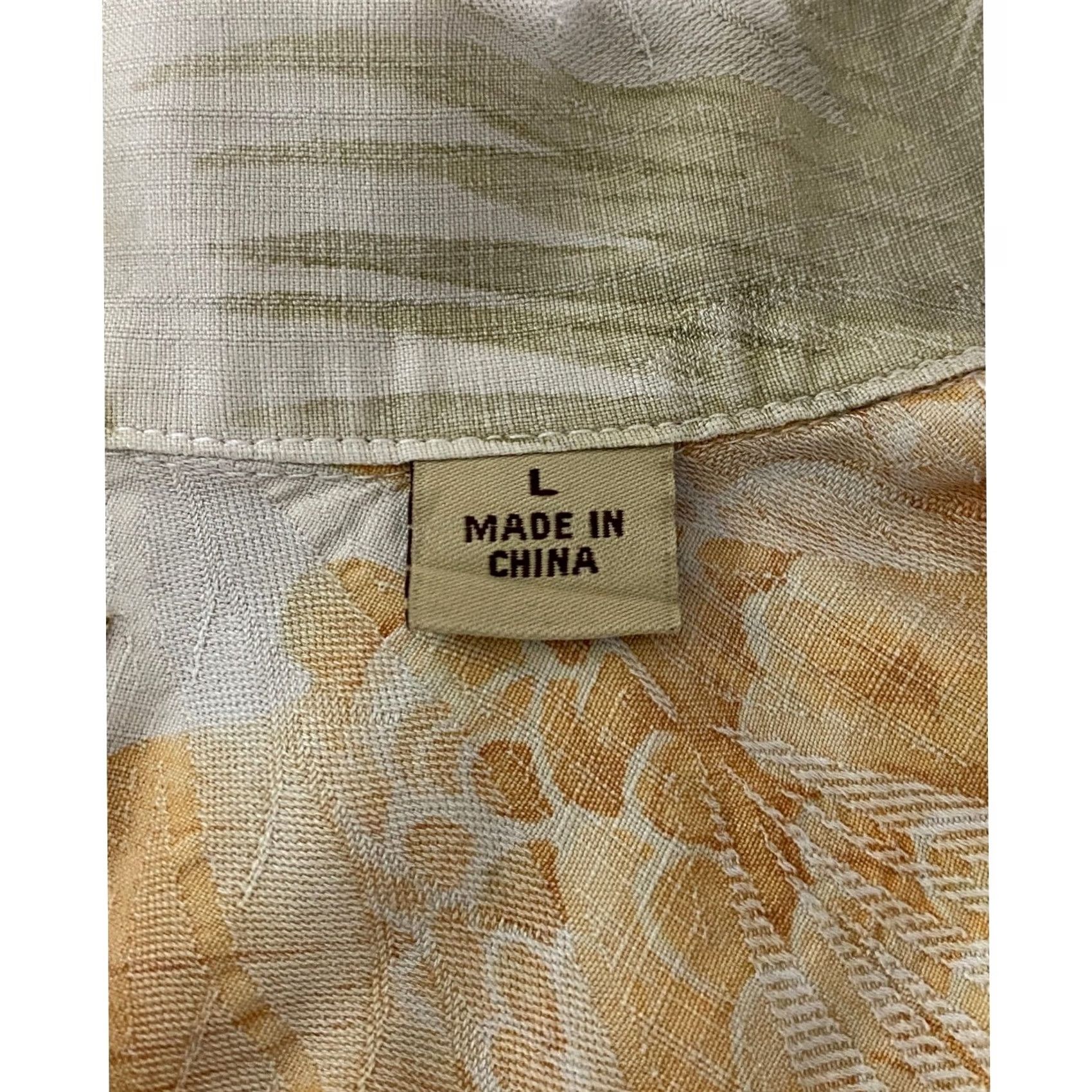 Tommy Bahama Tommy Bahama Mens Large Hawaiian Shirt Beige 100% Silk Tropical Floral Camp Size US L / EU 52-54 / 3 - 6 Thumbnail