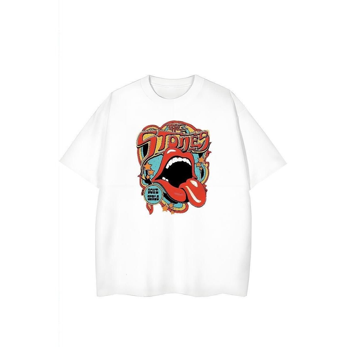 The Rolling Stones SHEIN White Rolling Stones “Some Girls” Graphic T-Shirt L Size L / US 10 / IT 46 - 1 Thumbnail