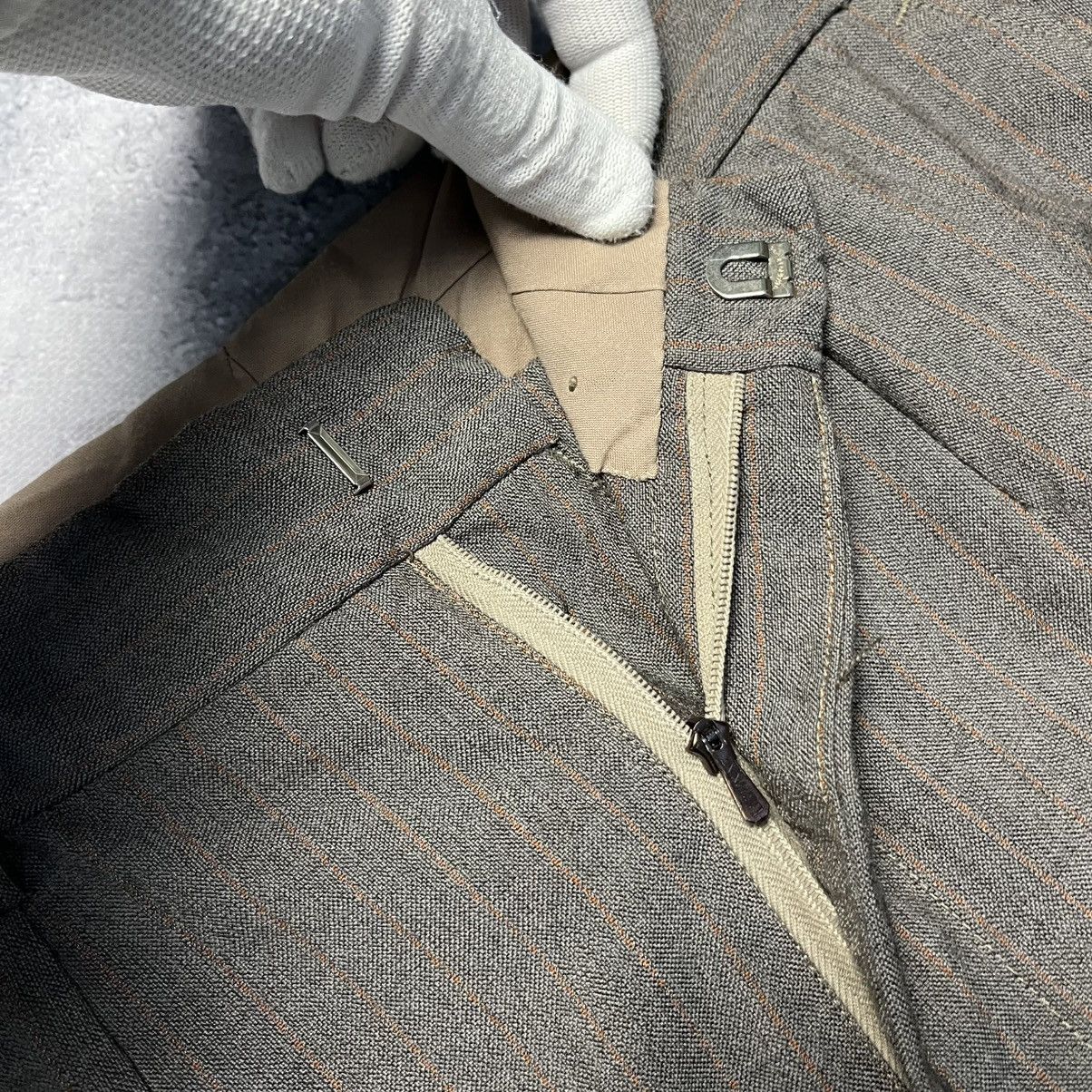 Aquascutum × Vintage Vintage Aquascutum Striped Wool Brown Suit Blazer Pants Size 42L - 20 Thumbnail