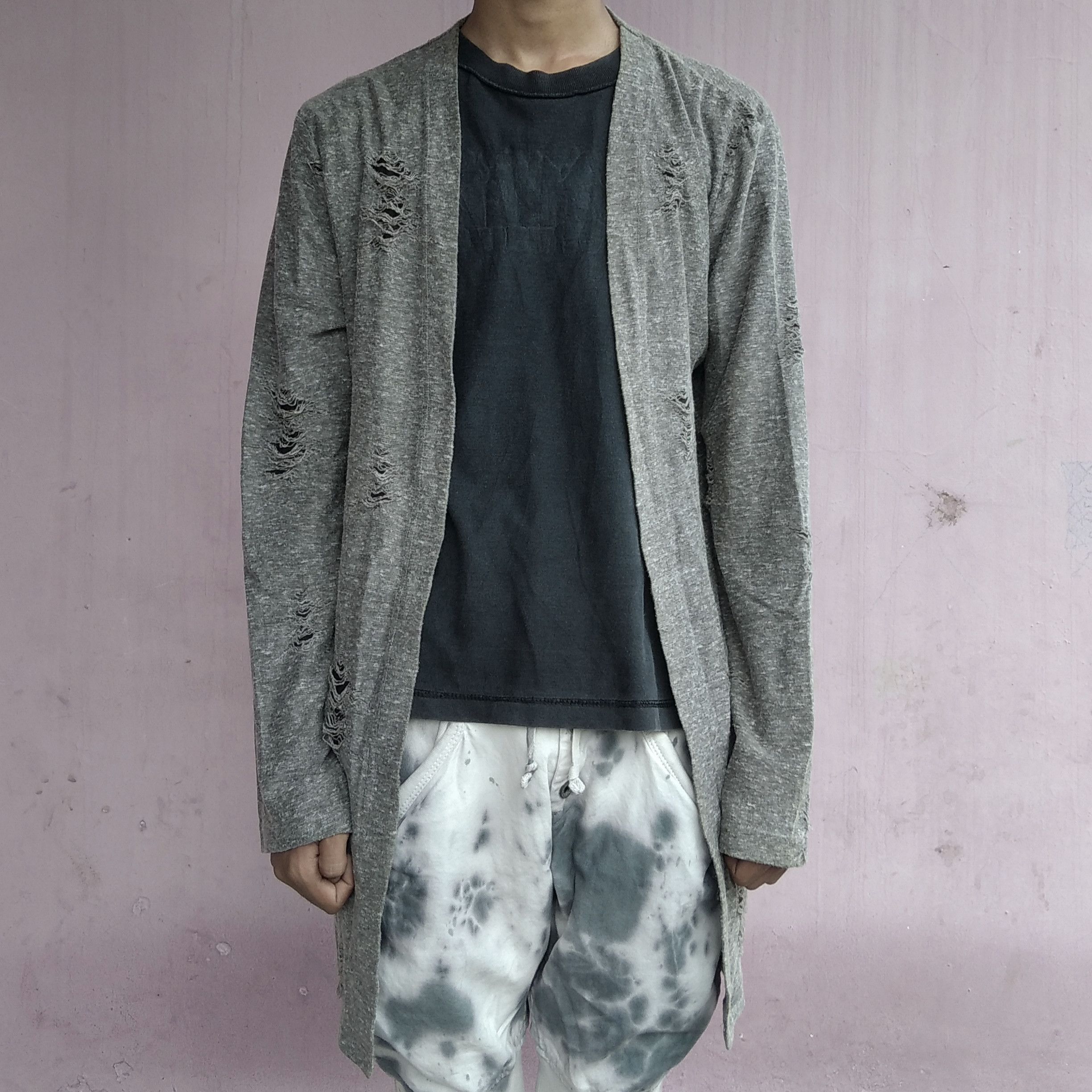If Six Was Nine Vintage 00's BLUE TORNADO Japanese Brand Distressed Cardigan Size US M / EU 48-50 / 2 - 1 Thumbnail