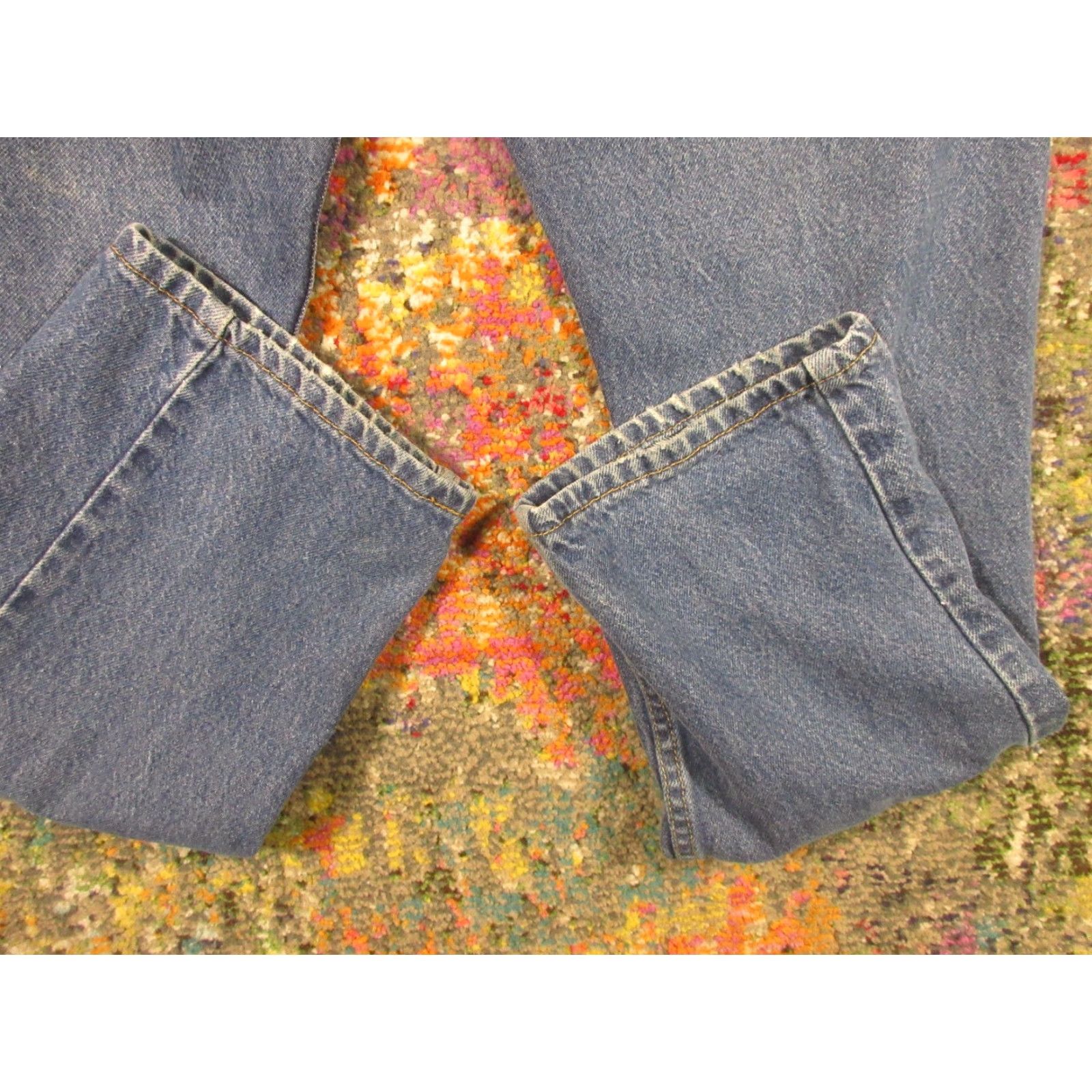 Levi's Levi's 505 Jeans 33x30 Regular Straight Denim Blue Medium Wash Mens Size US 33 - 7 Thumbnail