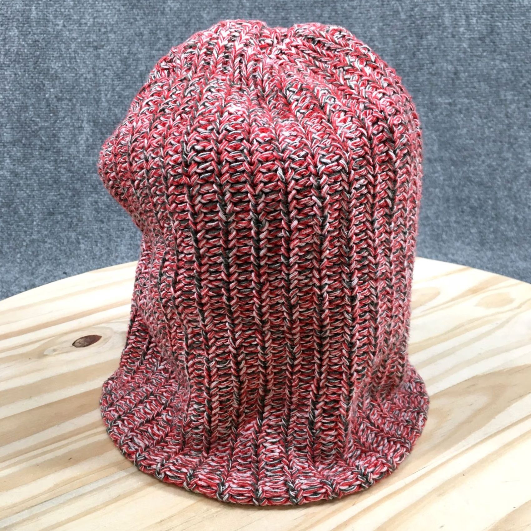 Vintage Love Your Melon Beanie Hat Womens One Size Adjustable Cotton Red Winter Size ONE SIZE - 6 Thumbnail