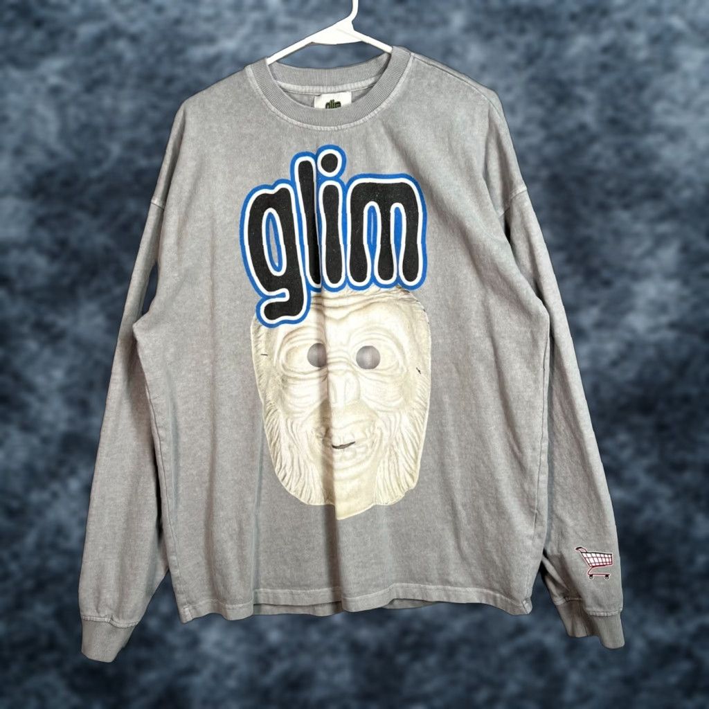 Vintage VINTAGE Glim Graphic T-Shirt Long Sleeve Crewneck Gray Adult Large Mens Size US L / EU 52-54 / 3 - 1 Thumbnail