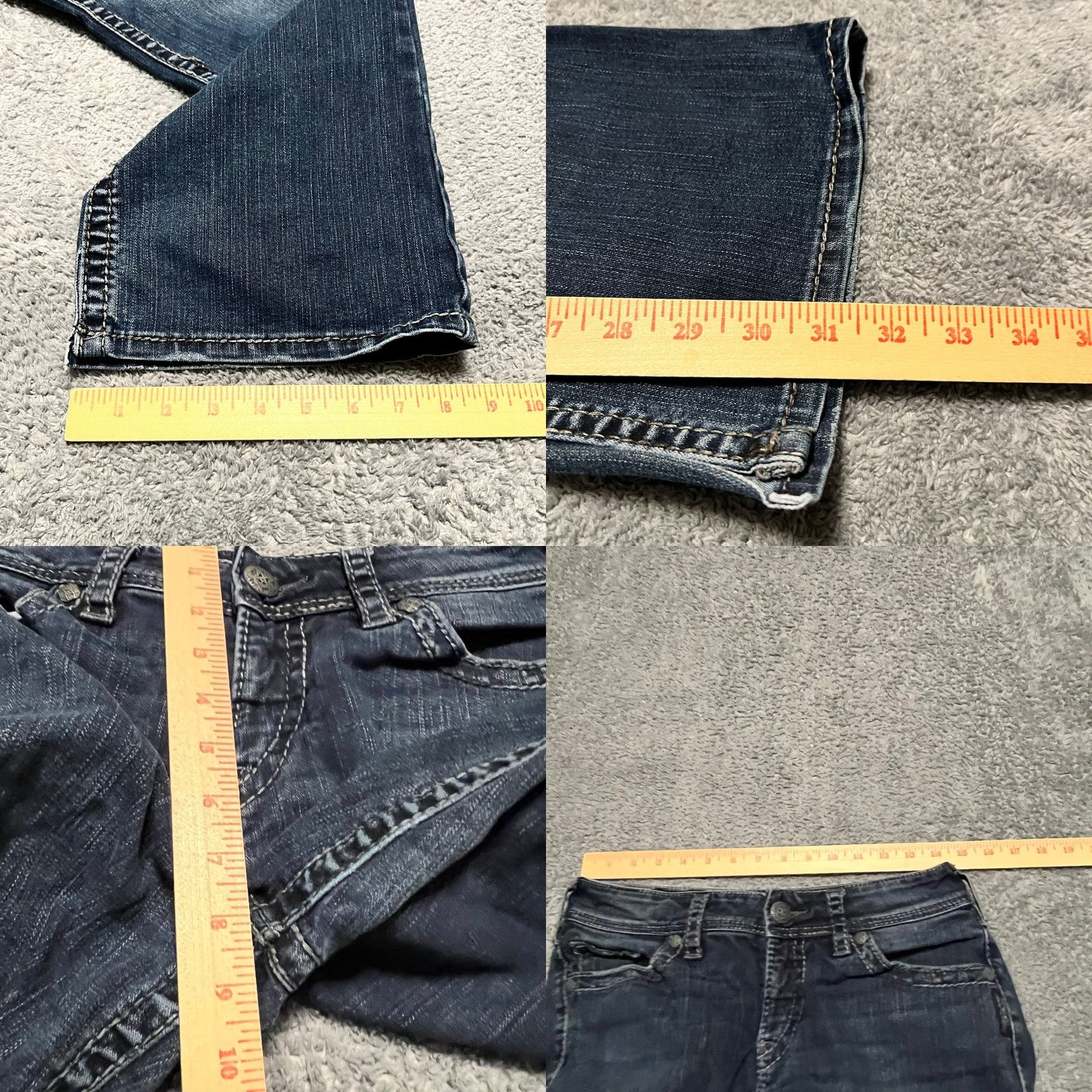 Silver Jeans Co. Silver Jeans Womens 29 x 32 Suki Surplus Western Blue Denim Pants Bootcut Womens Medium? Size 29" - 8 Thumbnail