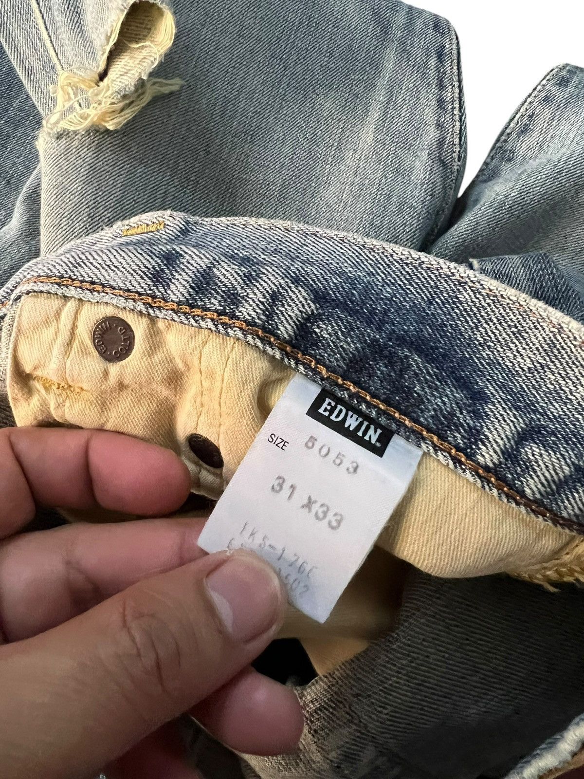 Edwin Edwin 505xx Selvedge Distressed Faded Jean Size US 31 - 16 Thumbnail