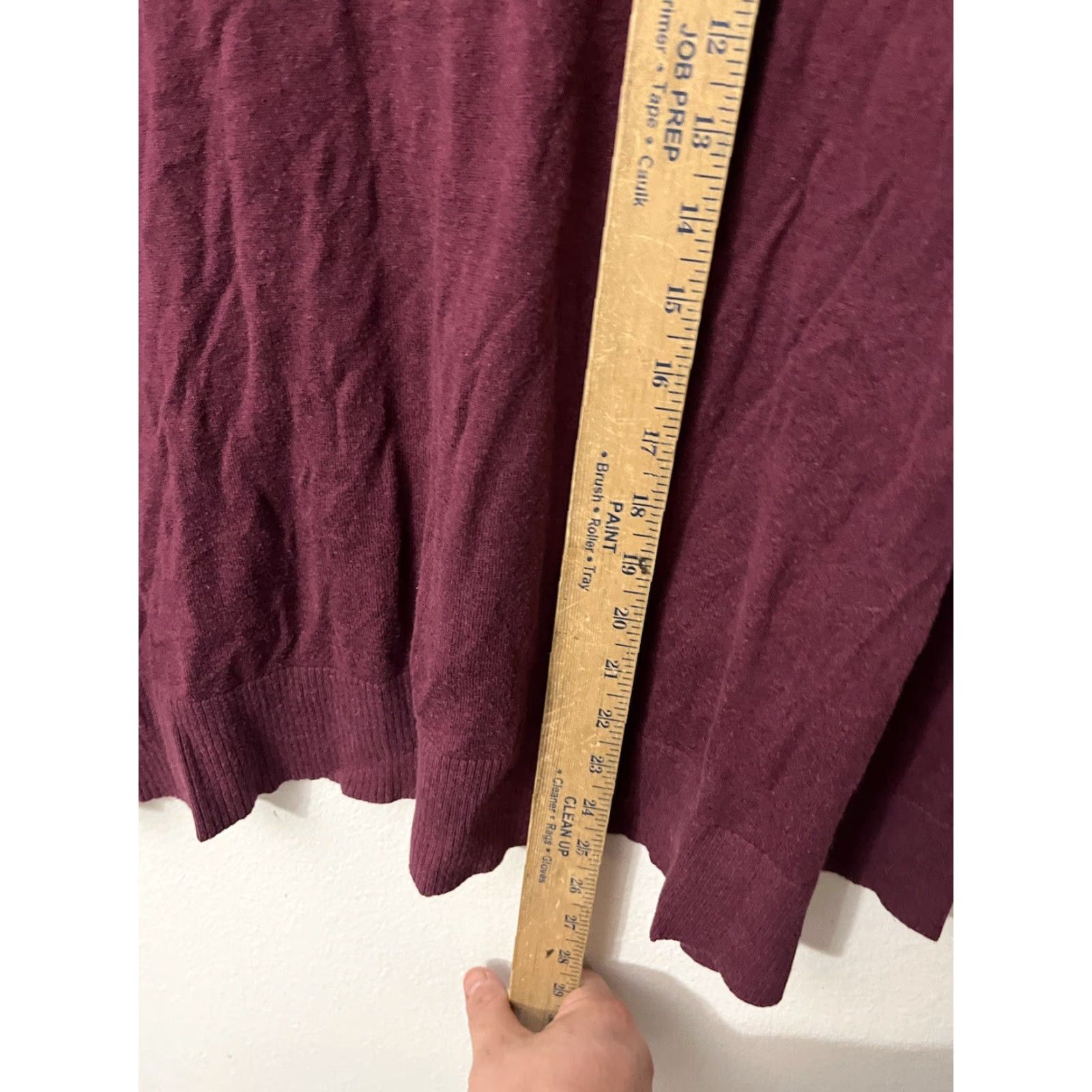 Express Express Womens Pullover Sweater Long Sleeve V Neck Knit Size Small Maroon Size S / US 4 / IT 40 - 4 Thumbnail
