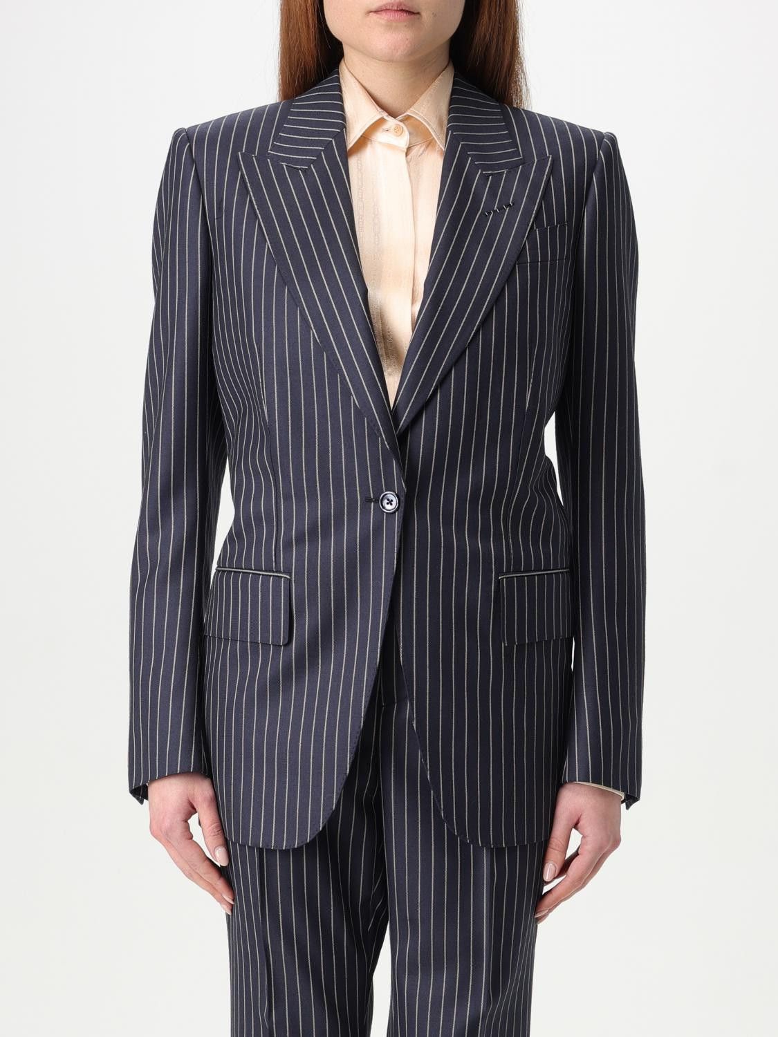Tom Ford Tom Ford Jacket Woman Blue Size M / US 6-8 / IT 42-44 - 1 Thumbnail