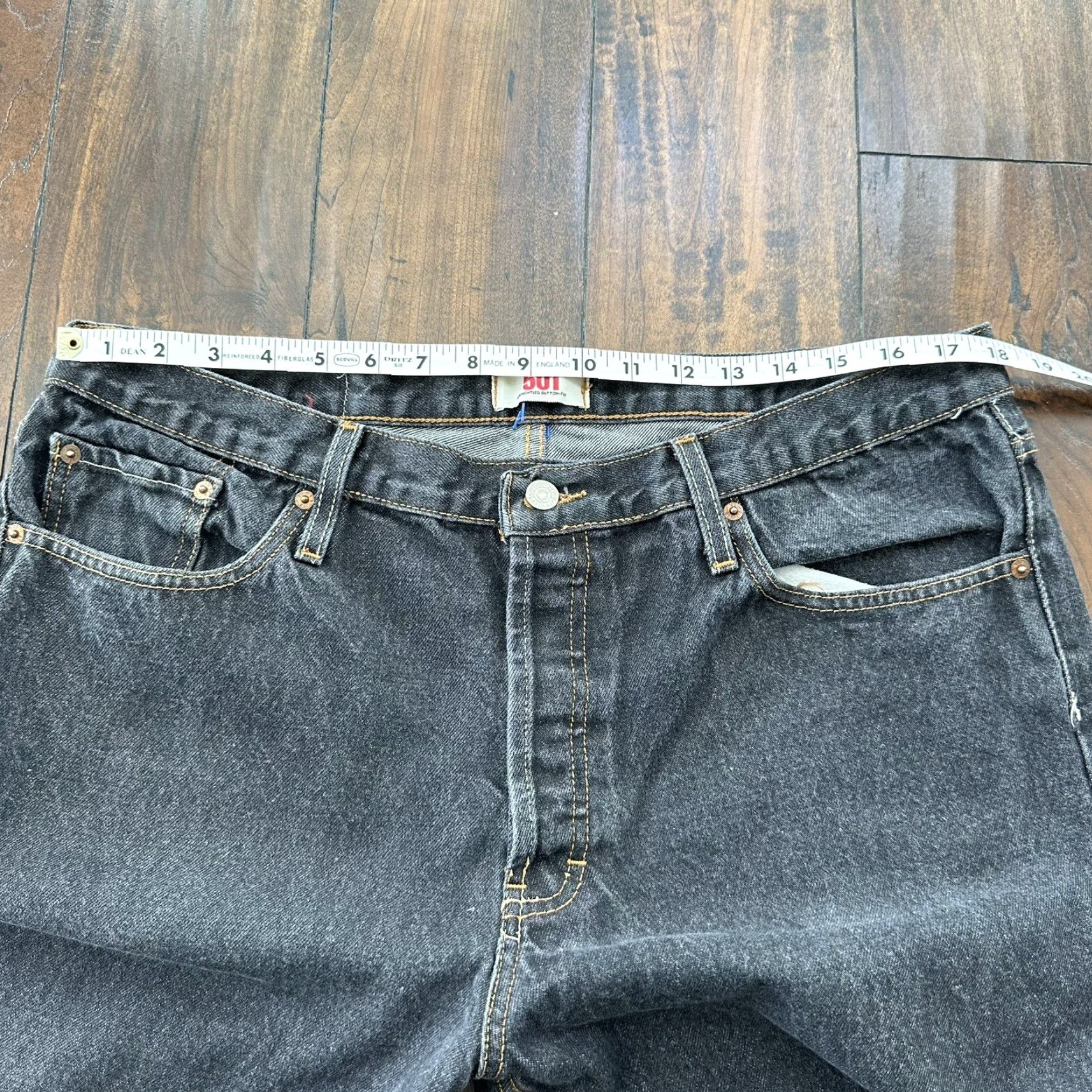 Levi's VINTAGE Levi's 501 XX Jeans 38x30 Black Light Wash 90s Mens Size US 38 / EU 54 - 3 Thumbnail