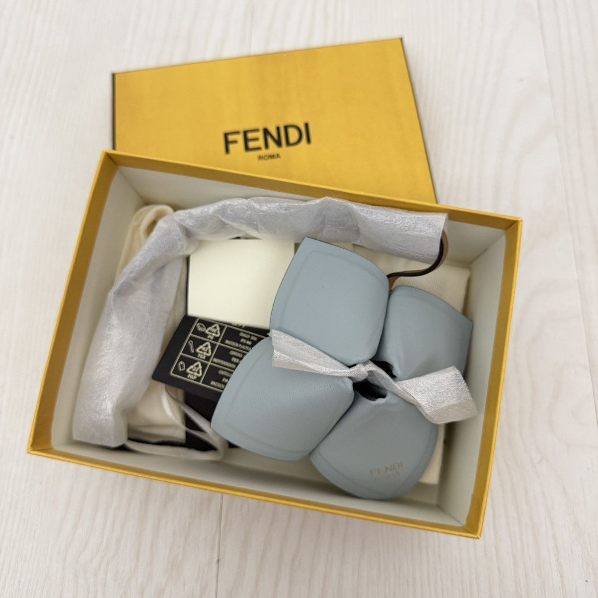 Fendi Fendi Fortune Cookie Nappa Fortune Teller Bag Charm Blue Size ONE SIZE - 6 Thumbnail