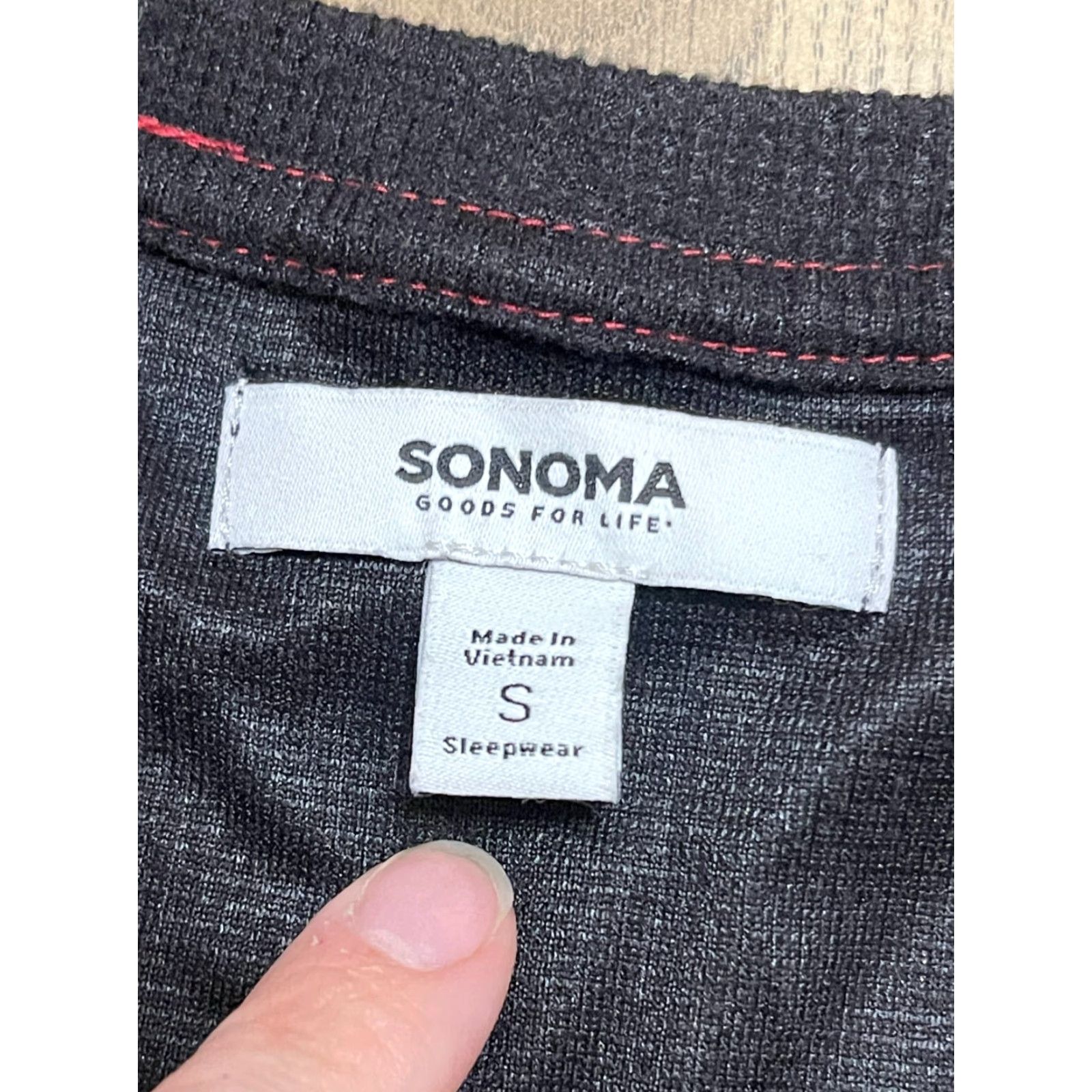 Vintage Sonoma Shirt Women's Small Black Red Long Sleeve 1/4 Button Pullover Casual Size S / US 4 / IT 40 - 5 Thumbnail