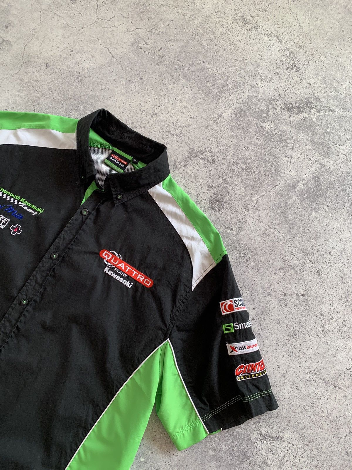 Vintage VTG 90’s Kawasaki Plant Quattro Racing Shirt Size US XL / EU 56 / 4 - 3 Thumbnail