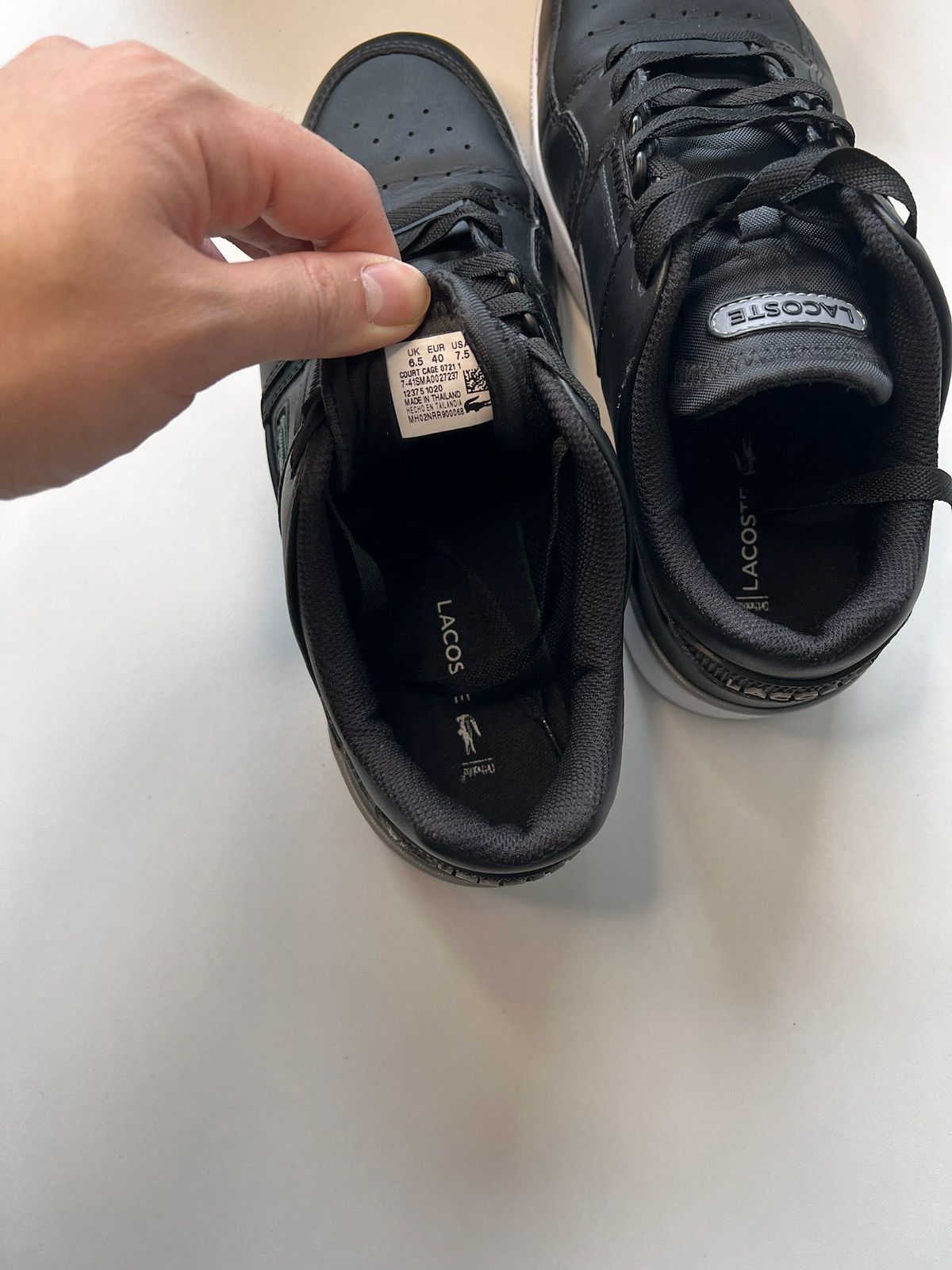 Lacoste Lacoste Sneakers - Black/White Low Top Size US 7.5 / EU 40-41 - 5 Thumbnail